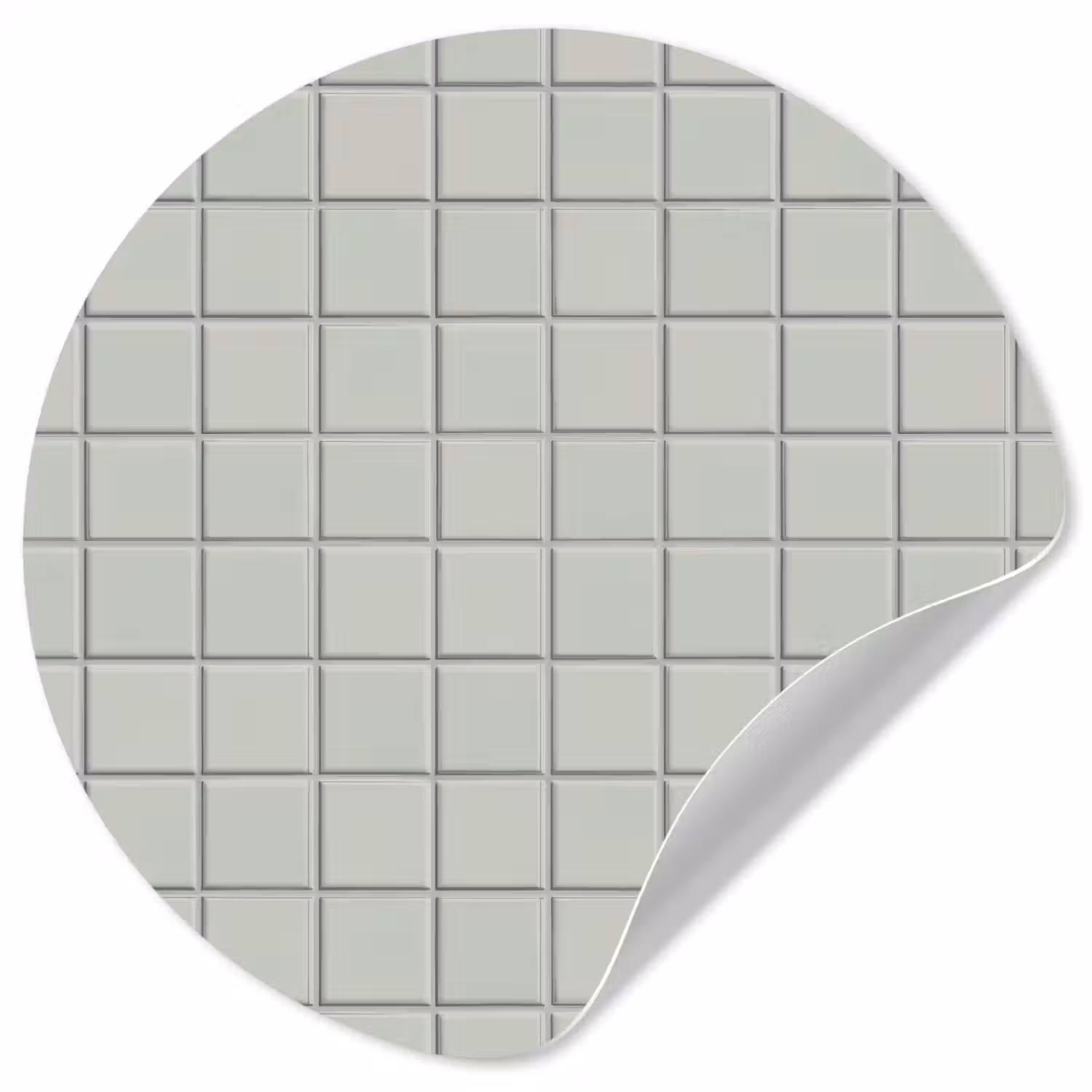 Tegel - Patroon - Lichtgroen Wandcirkel behangsticker klein 186 -3d