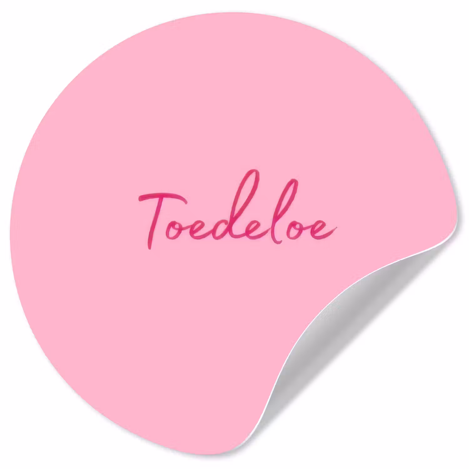 Toedeloe - Roze - Minimalistisch Wandcirkel behangsticker klein -3d