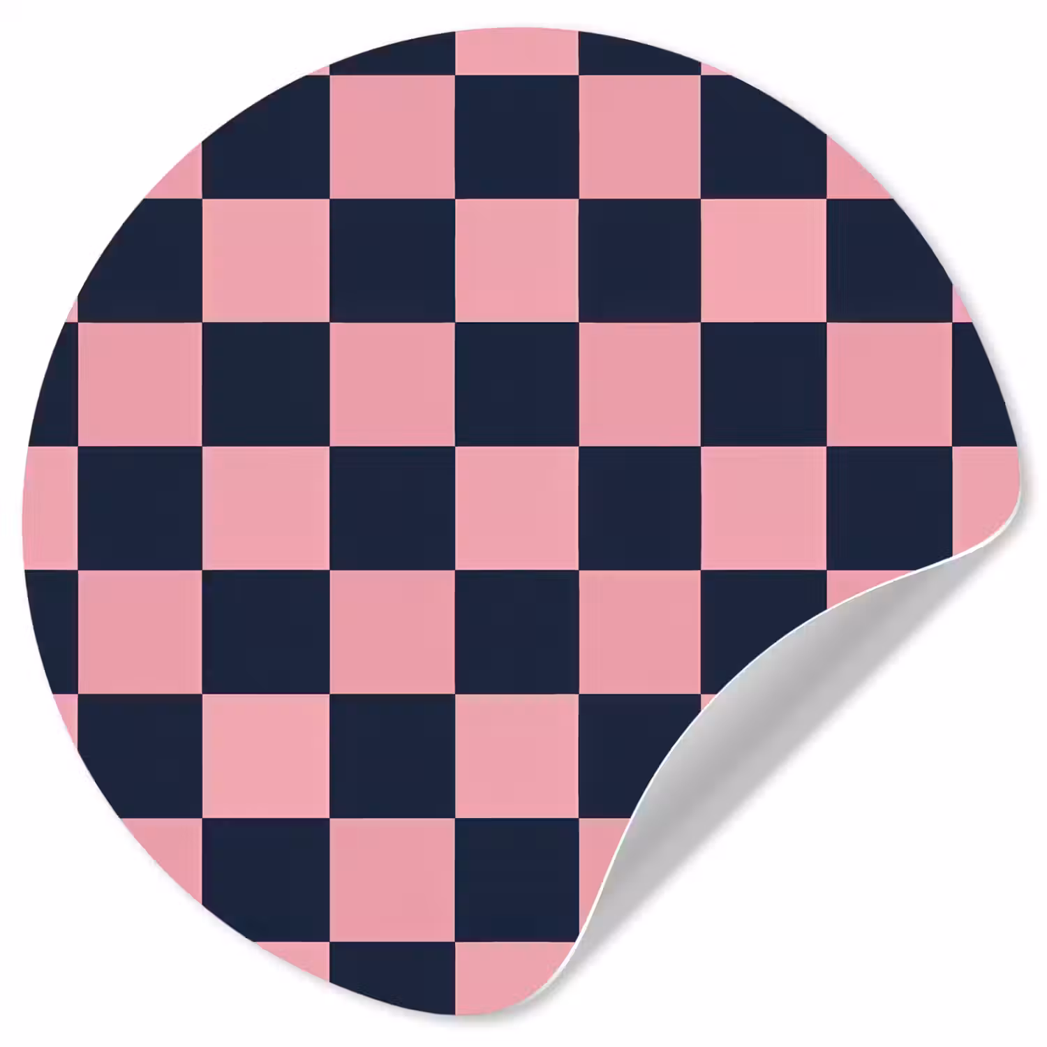 Traditioneel - Patroon - Blauw - Roze Wandcirkel behangsticker klein 186 -3d