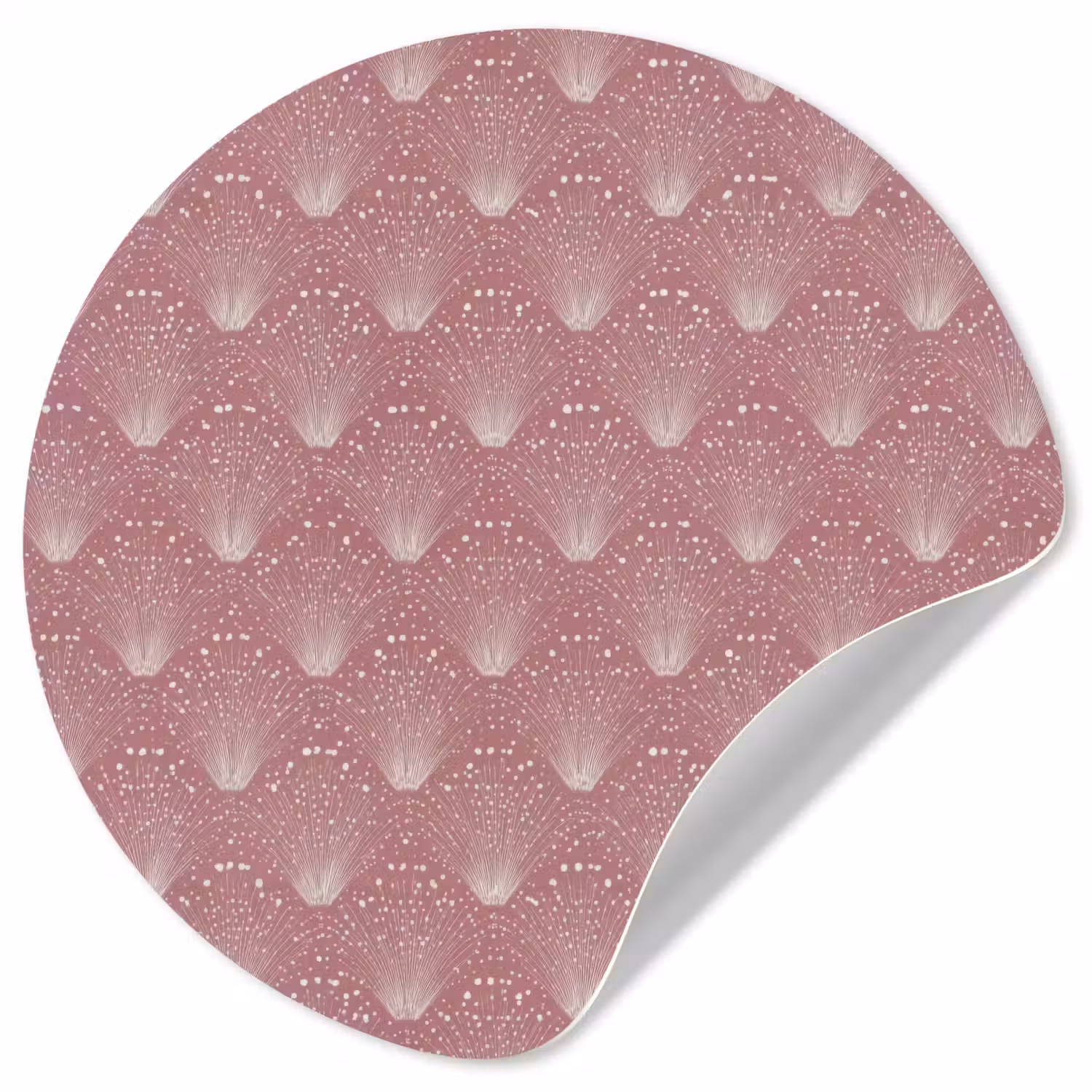 Trendy - Patroon - Roze Wandcirkel behangsticker klein 186 -3d