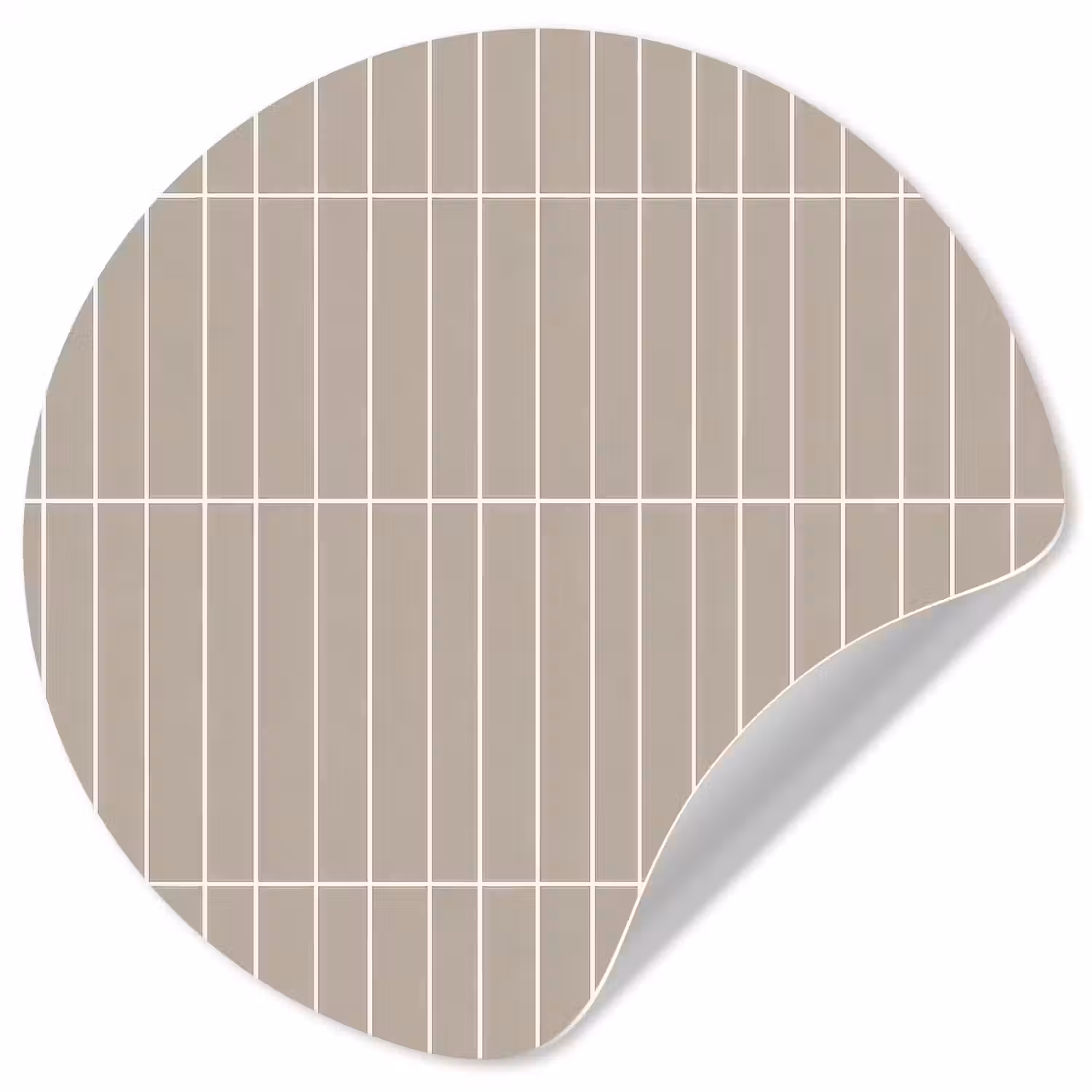 Verticaal - Wandtegel - Licht Beige Wandcirkel behangsticker klein 186 -3d