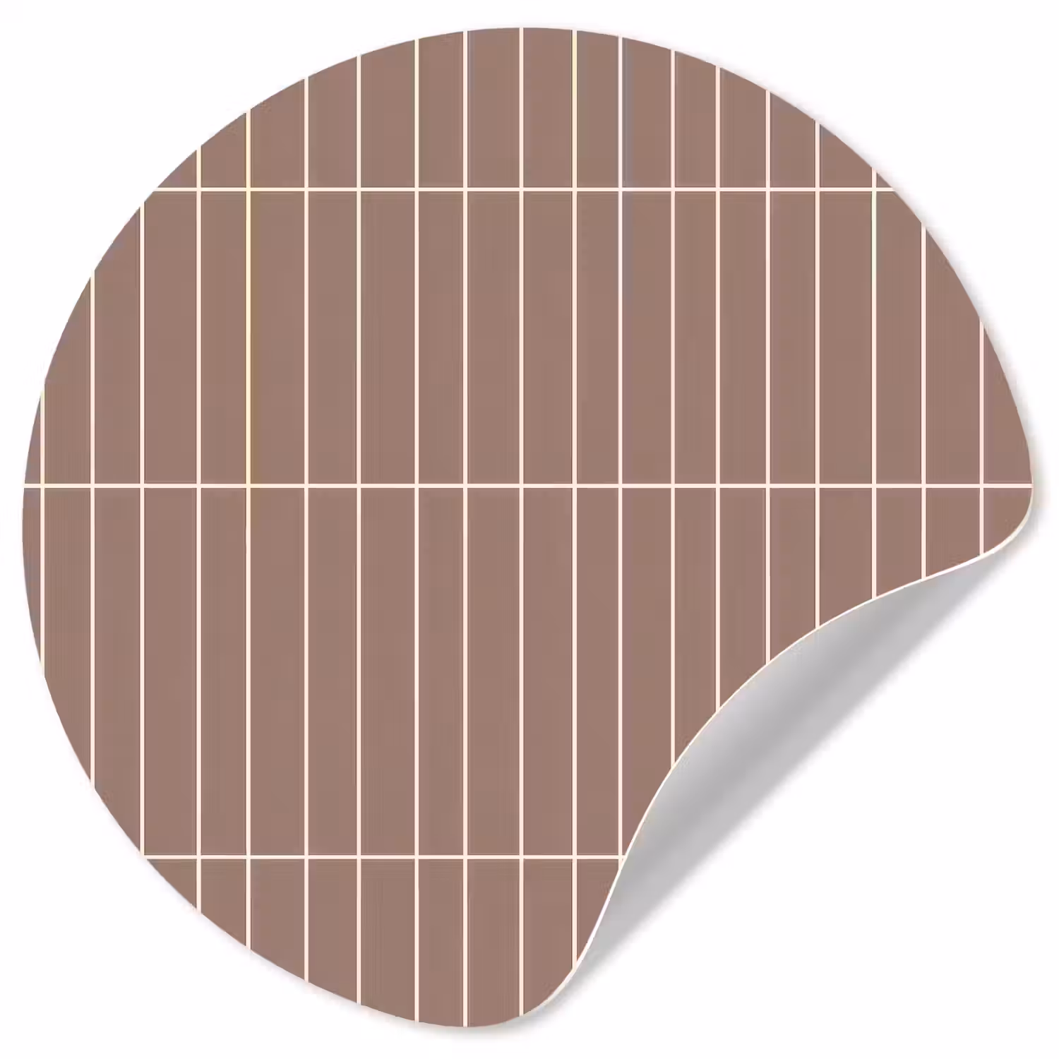 Verticaal - Wandtegel - Terracotta Wandcirkel behangsticker klein 186 -3d
