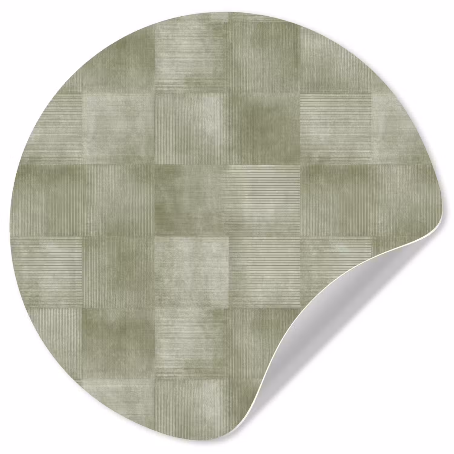Vlakken - Rustiek - Groen Wandcirkel behangsticker klein 186 -3d