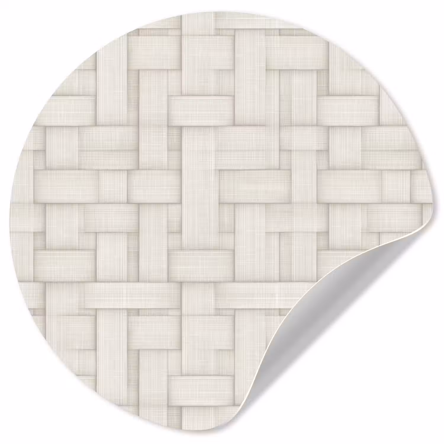 Vlechtwerk - Banen - Beige Wandcirkel behangsticker klein 186 -3d