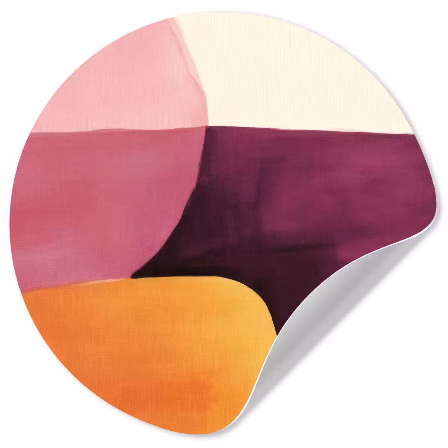 Vormen - Abstract - Kleurrijk Wandcirkel behangsticker klein -3d