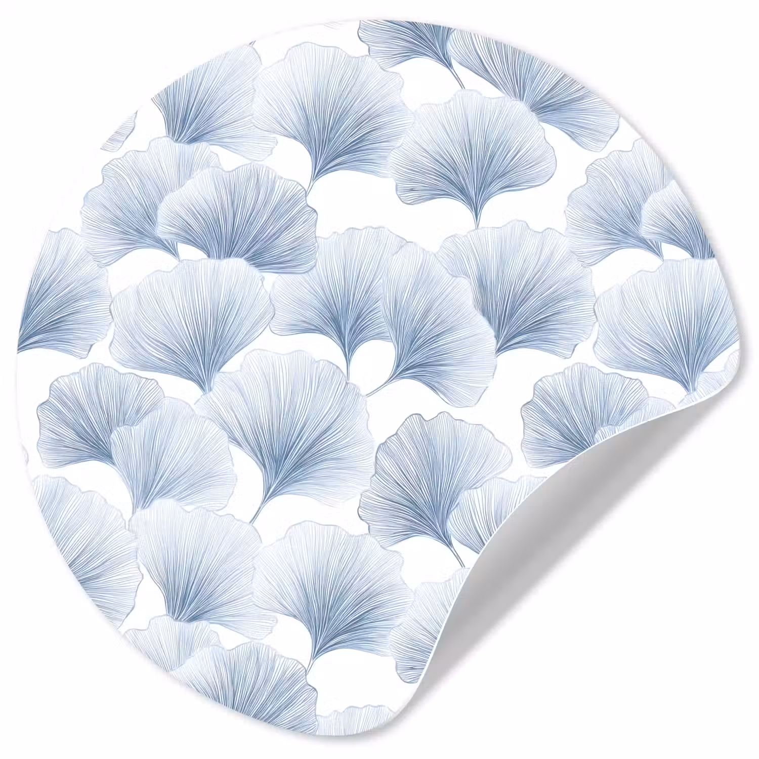 Waaier - Modern - Blauw Wandcirkel behangsticker klein 186 -3d