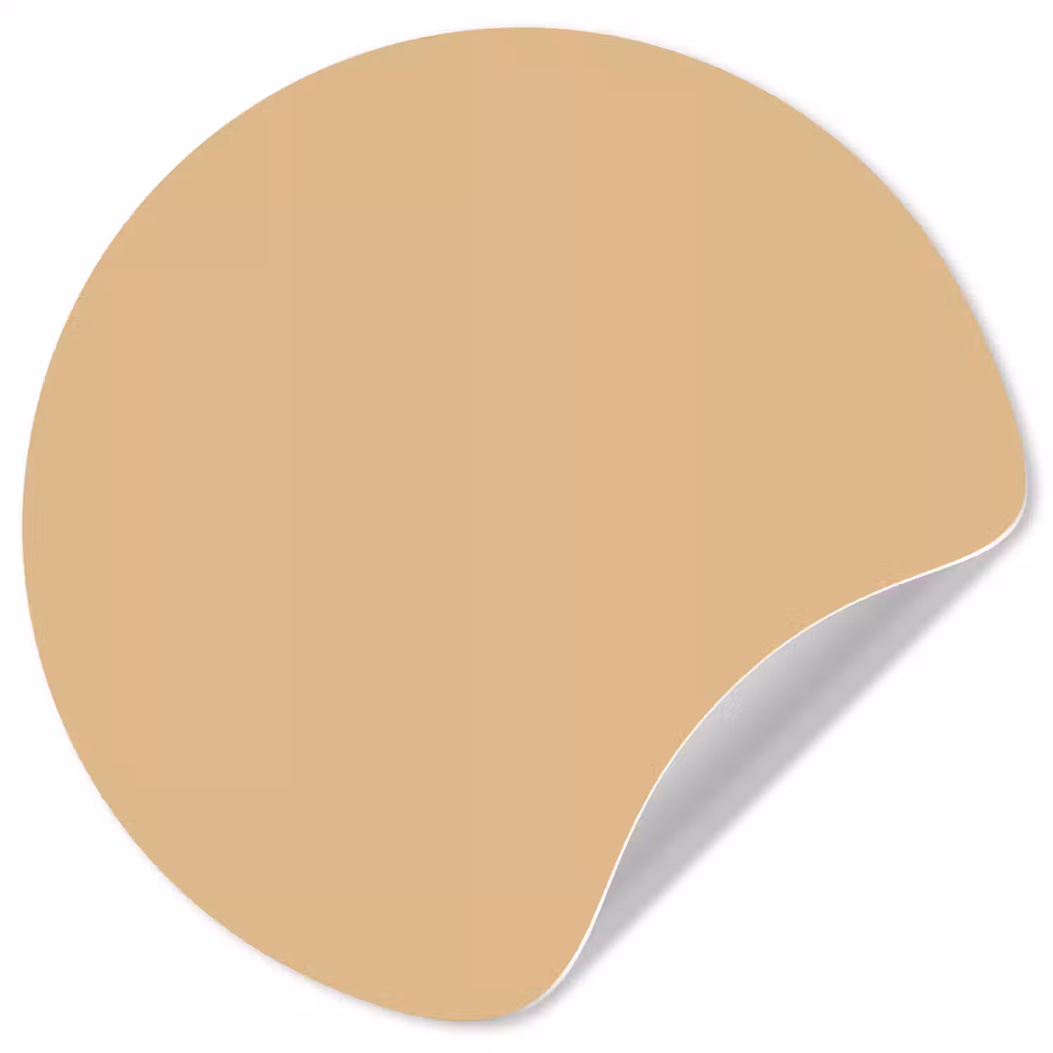 Warm - Sand - Nude Wandcirkel behangsticker klein 186 -3d