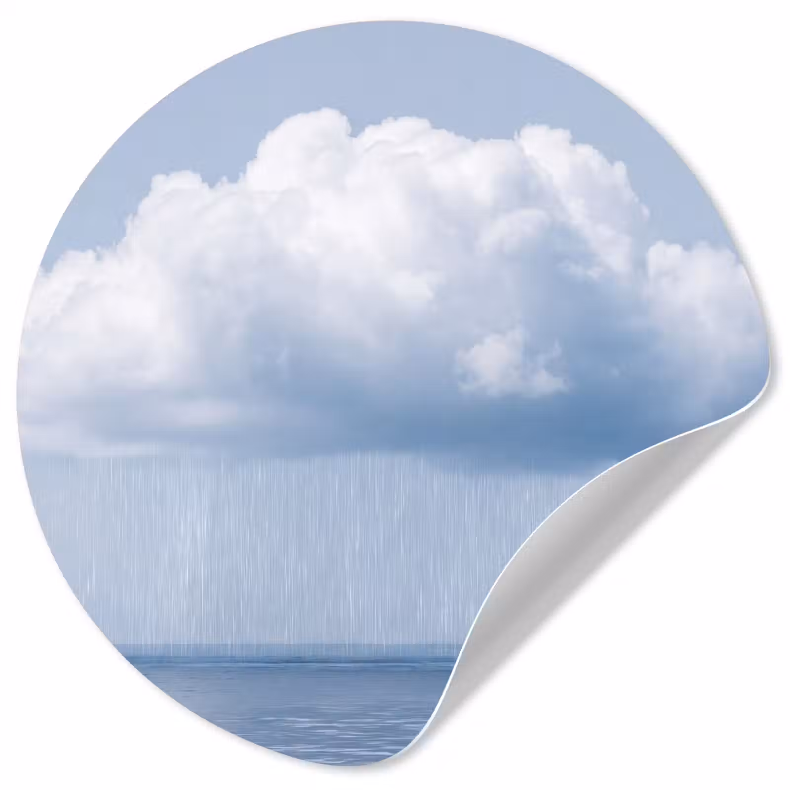 Behangcirkel - Wolk - Regen - Natuur - Wolk - Regen - Natuur Wandcirkel behangsticker klein