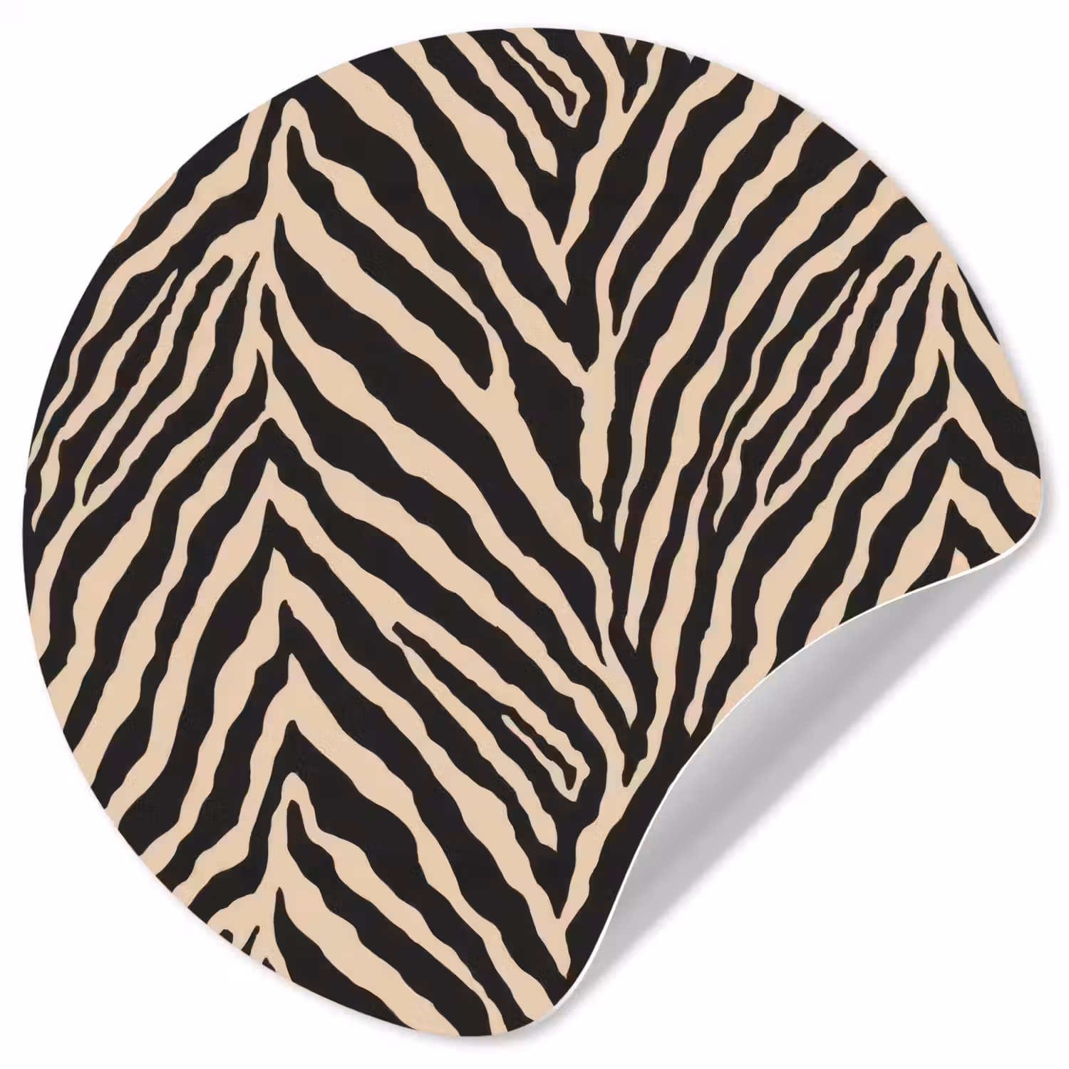 Zebra - Klassiek - Zwart Wandcirkel behangsticker klein 186 -3d