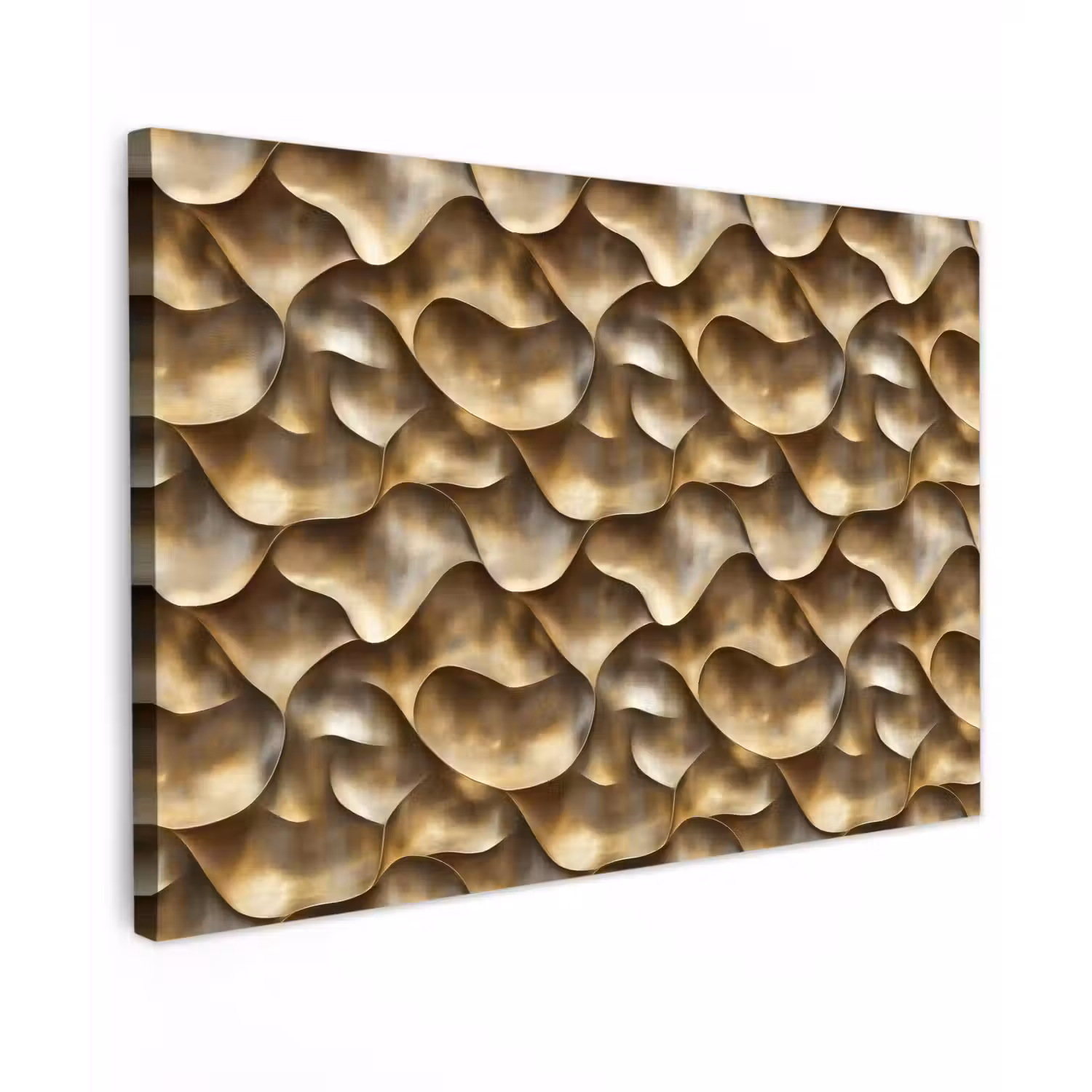 Abstract - Antiek - Goud Tuinposter op houten frame 2 cm dik klein 845 -3d