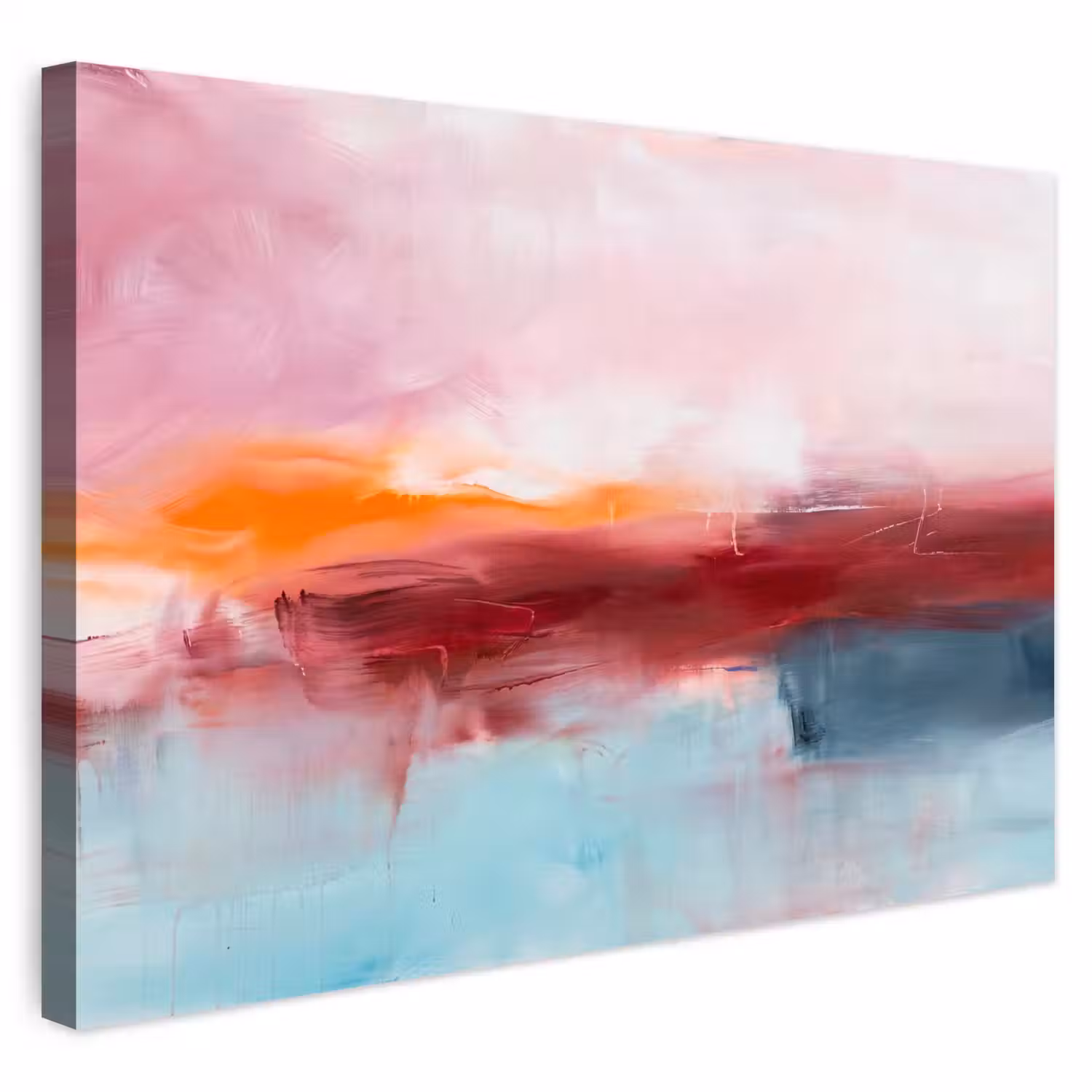 Abstract - Kleuren - Modern - Kunst - Roze Tuinposter op houten frame 2 cm dik klein -3d