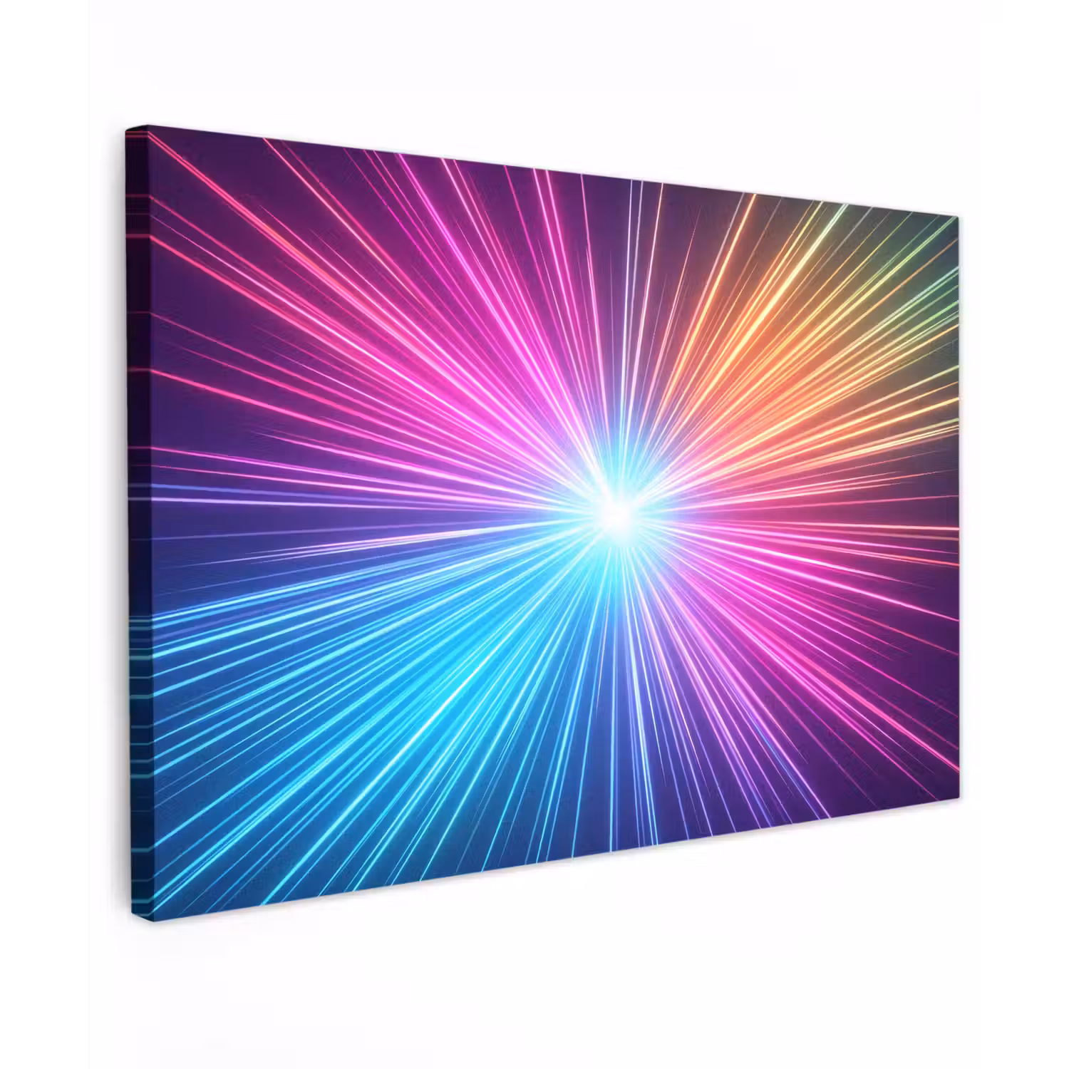 Abstract - Light - Burst - Modern - Colorful Tuinposter op houten frame 2 cm dik klein -3d