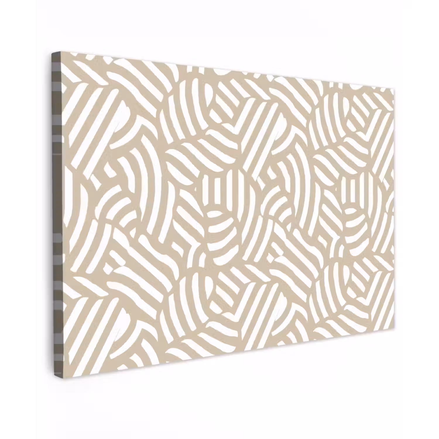 Abstract - Modern - Beige Tuinposter op houten frame 2 cm dik klein 845 -3d