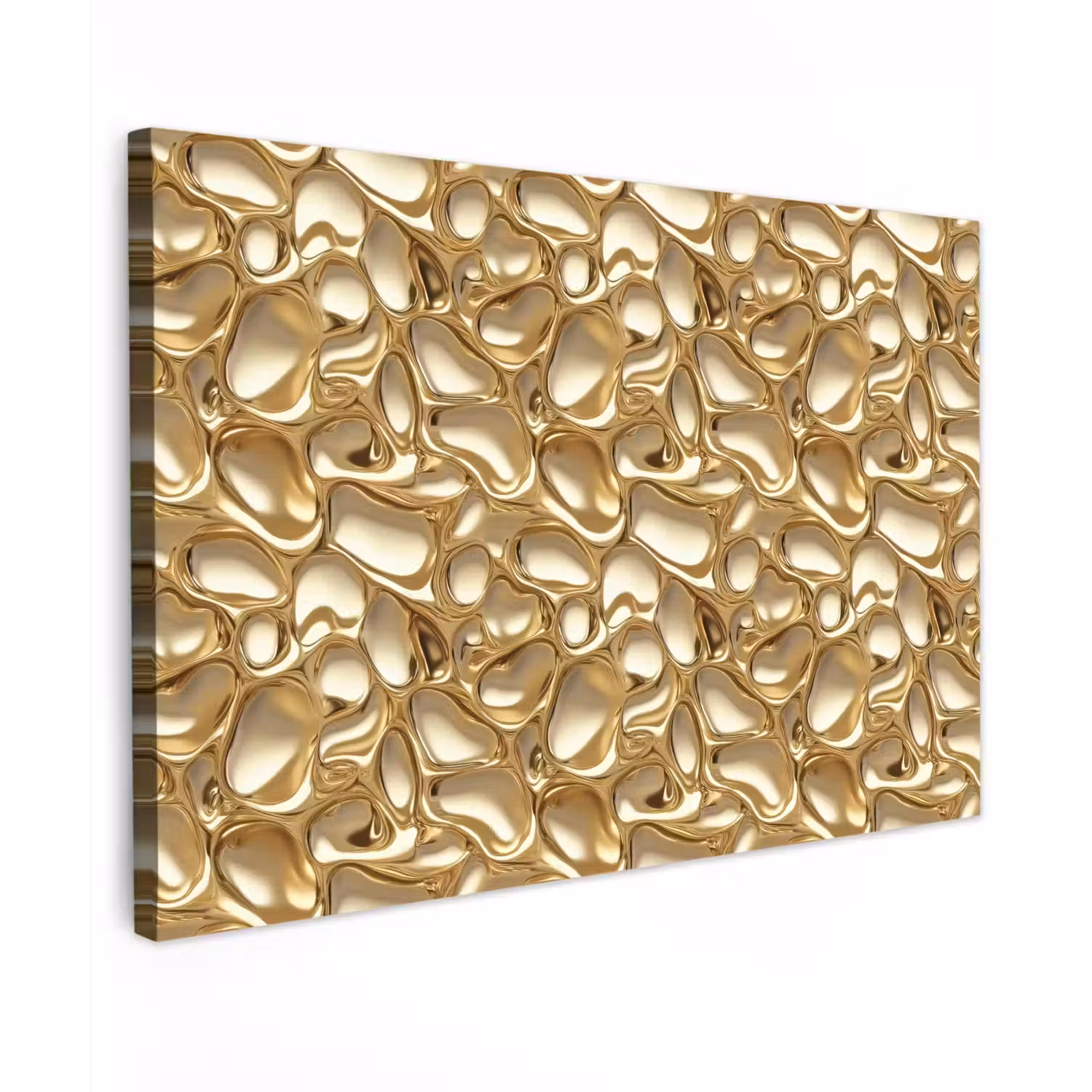 Abstract - Modern - Goud Tuinposter op houten frame 2 cm dik klein 845 -3d