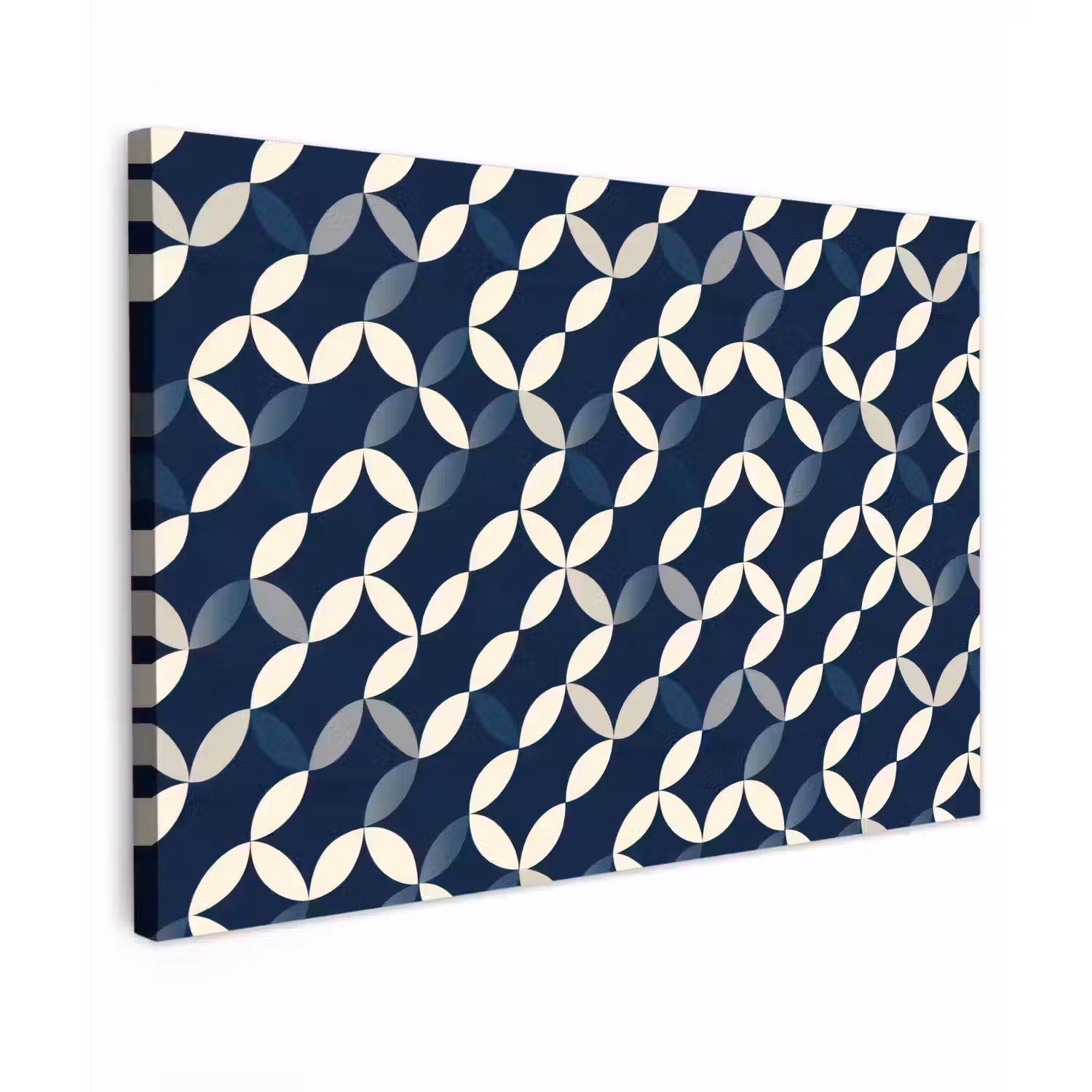 Abstract - Patroon - Blauw Tuinposter op houten frame 2 cm dik klein 845 -3d