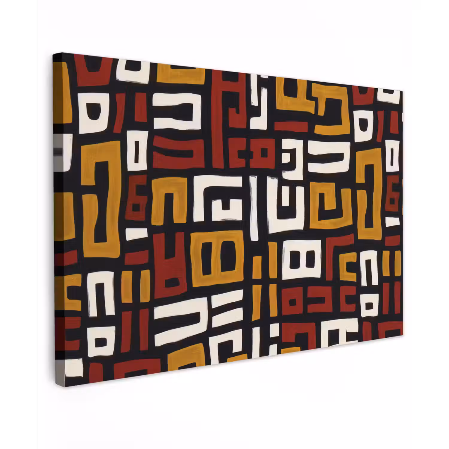 Abstract - Patroon - Rood Tuinposter op houten frame 2 cm dik klein -3d