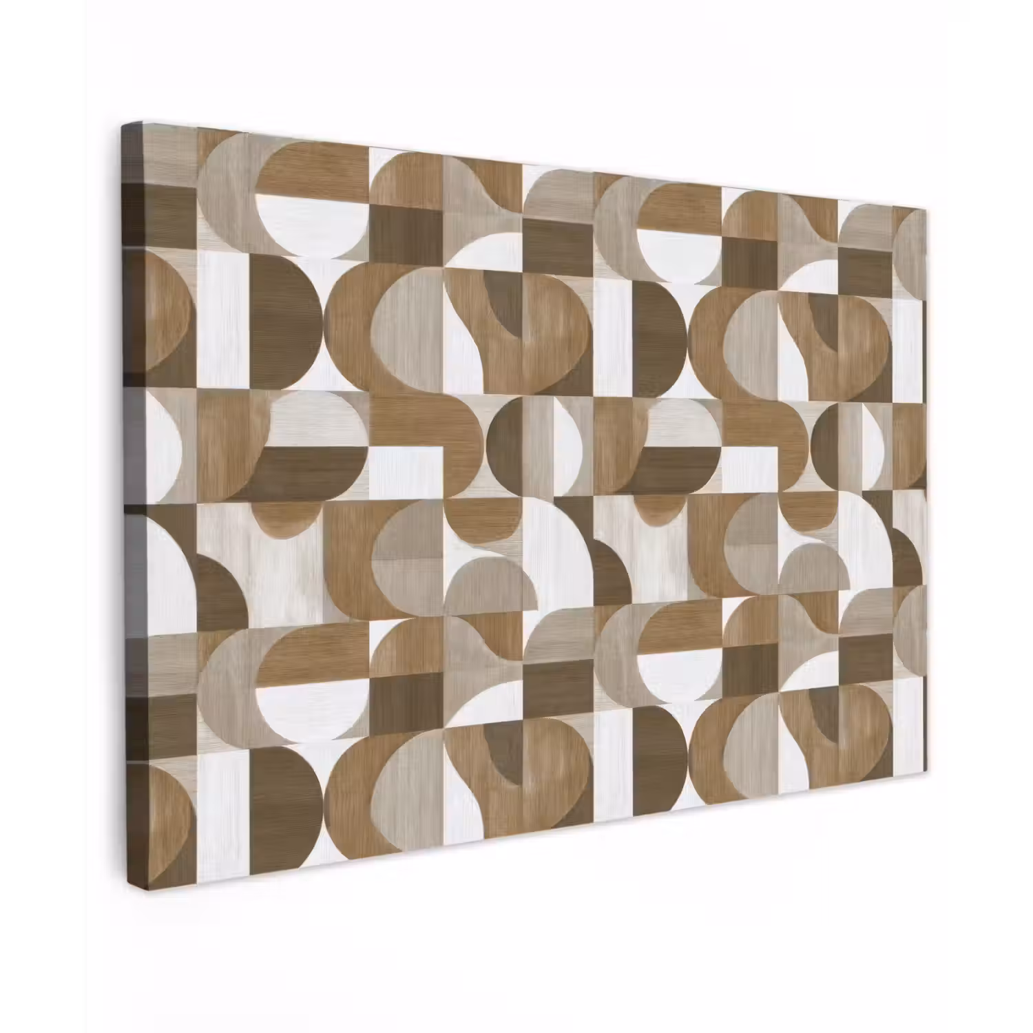Abstract - Retro - Bruin Tuinposter op houten frame 2 cm dik klein 845 -3d