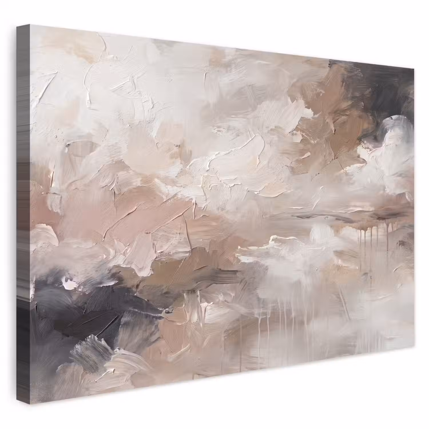 Abstract - Textuur - Kunst - Modern - Beige Tuinposter op houten frame 2 cm dik klein -3d