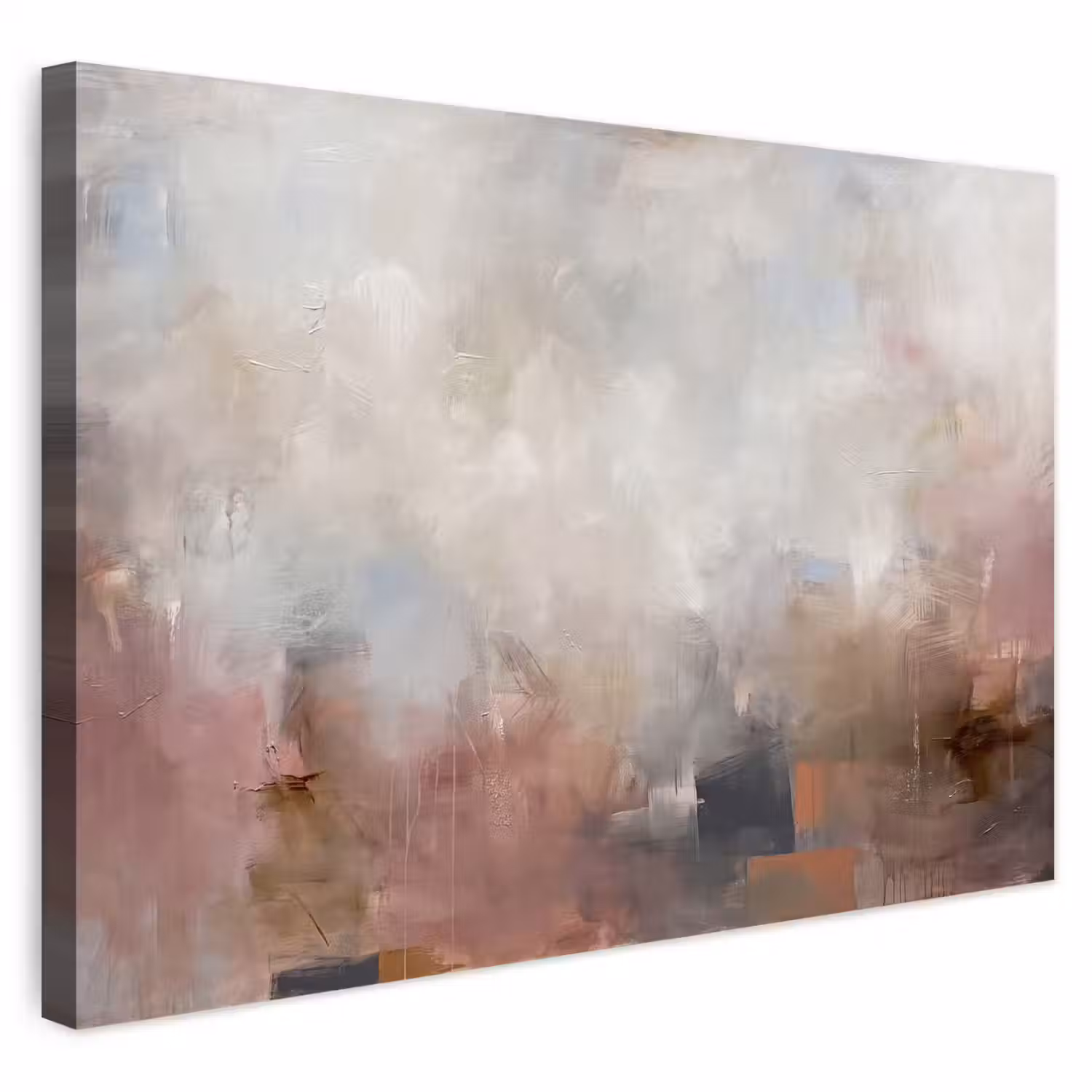 Abstract - Vloeiend - Kunst - Modern - Beige Tuinposter op houten frame 2 cm dik klein -3d