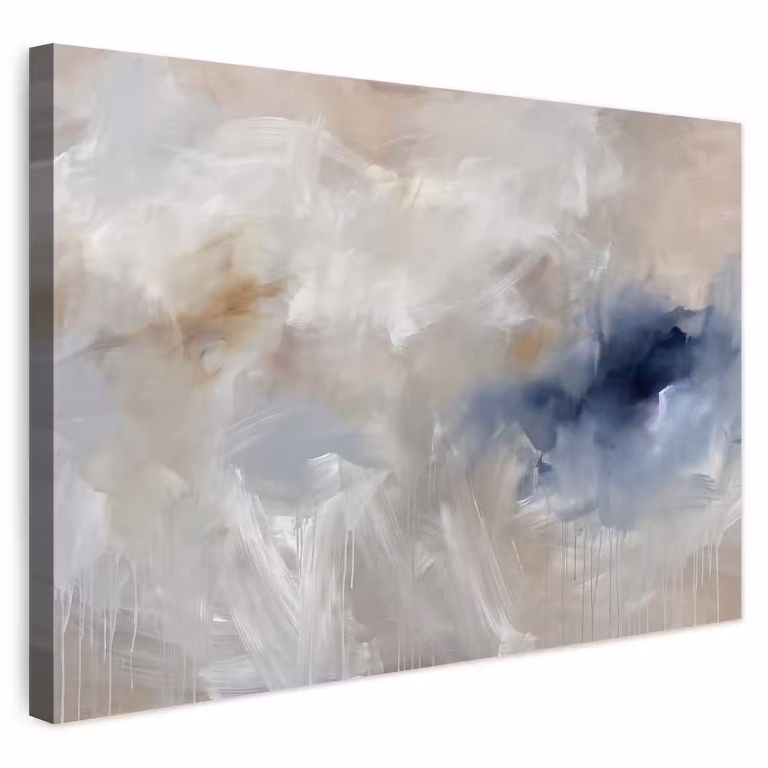Abstract - Wolken - Sfeer - Modern - Beige Tuinposter op houten frame 2 cm dik klein -3d