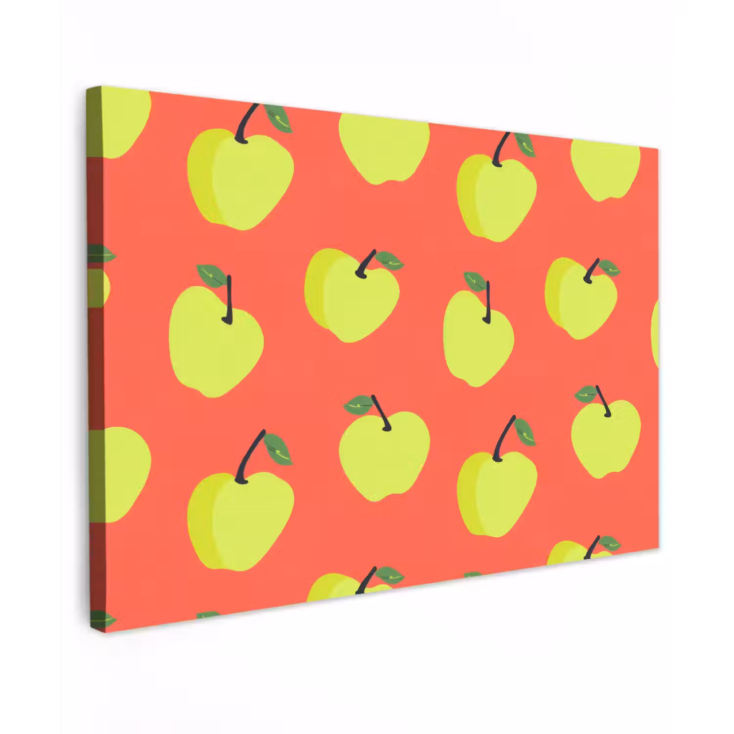 Appels - Modern - Groen Tuinposter op houten frame 2 cm dik klein 845 -3d