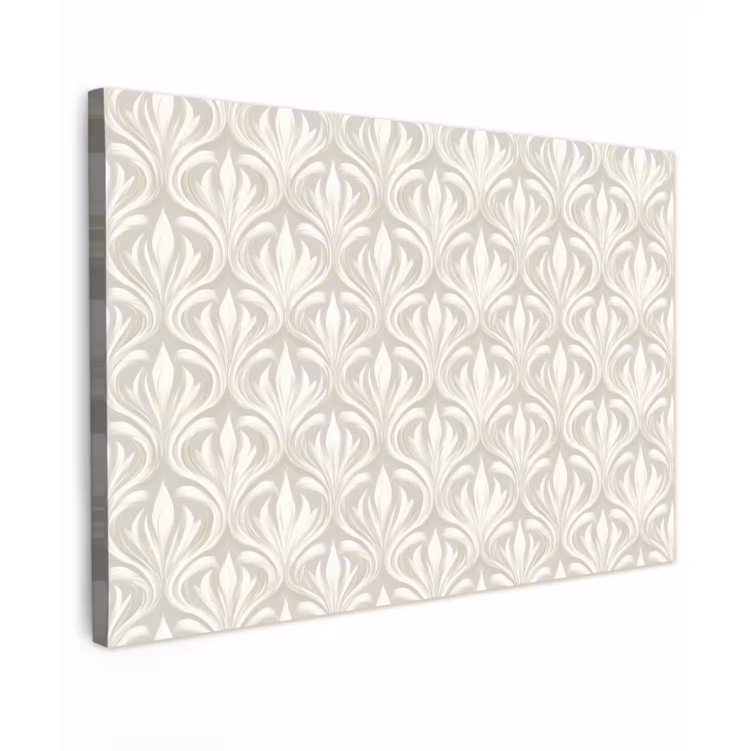 Barok - Patroon - Beige Tuinposter op houten frame 2 cm dik klein 845 -3d