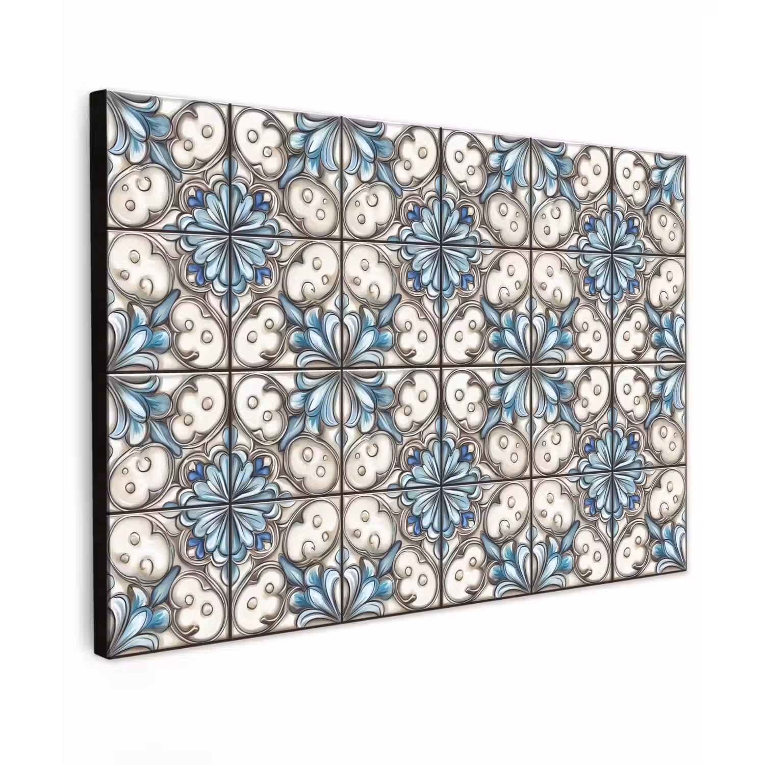 Barok - Tegel - Kleurrijk Tuinposter op houten frame 2 cm dik klein 845 -3d