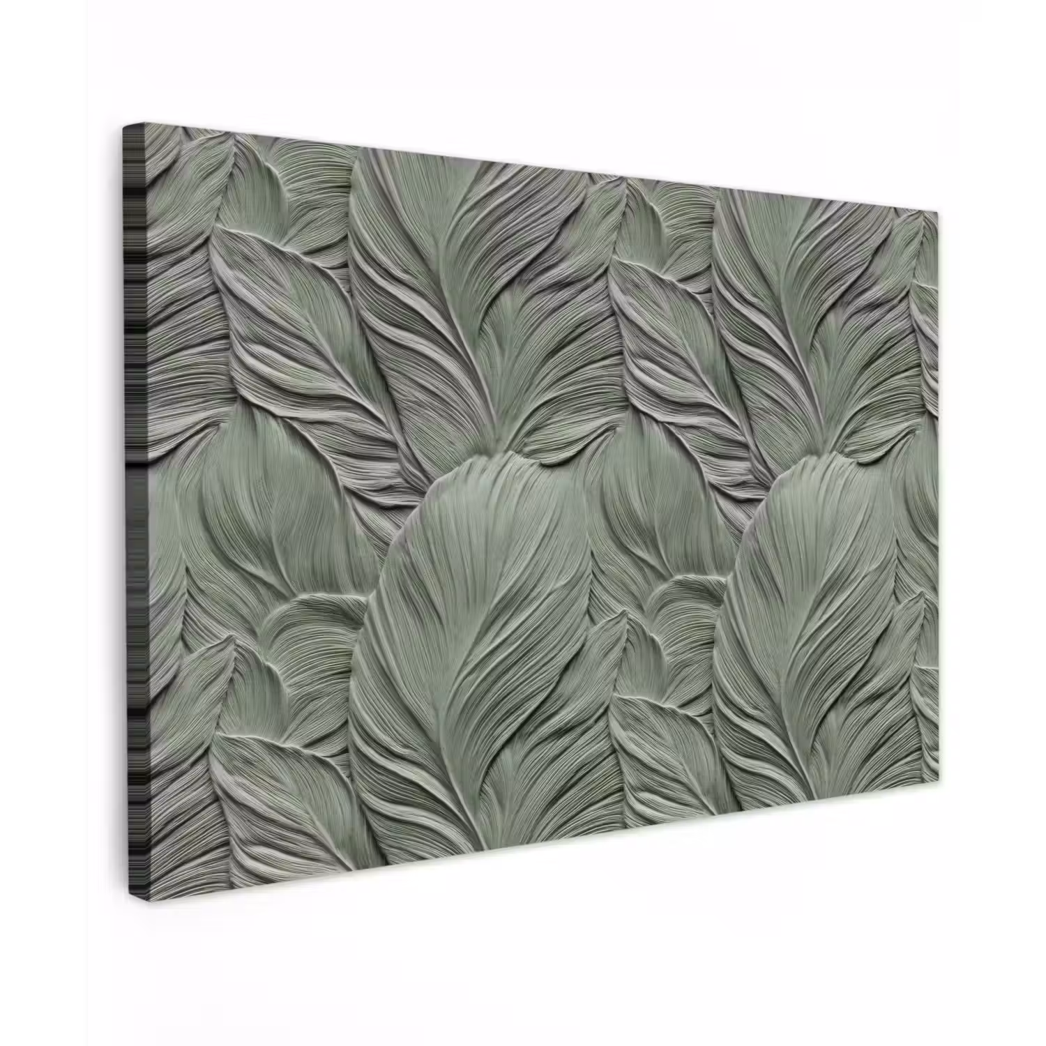 Bladeren - Textuur - Groen Tuinposter op houten frame 2 cm dik klein 845 -3d