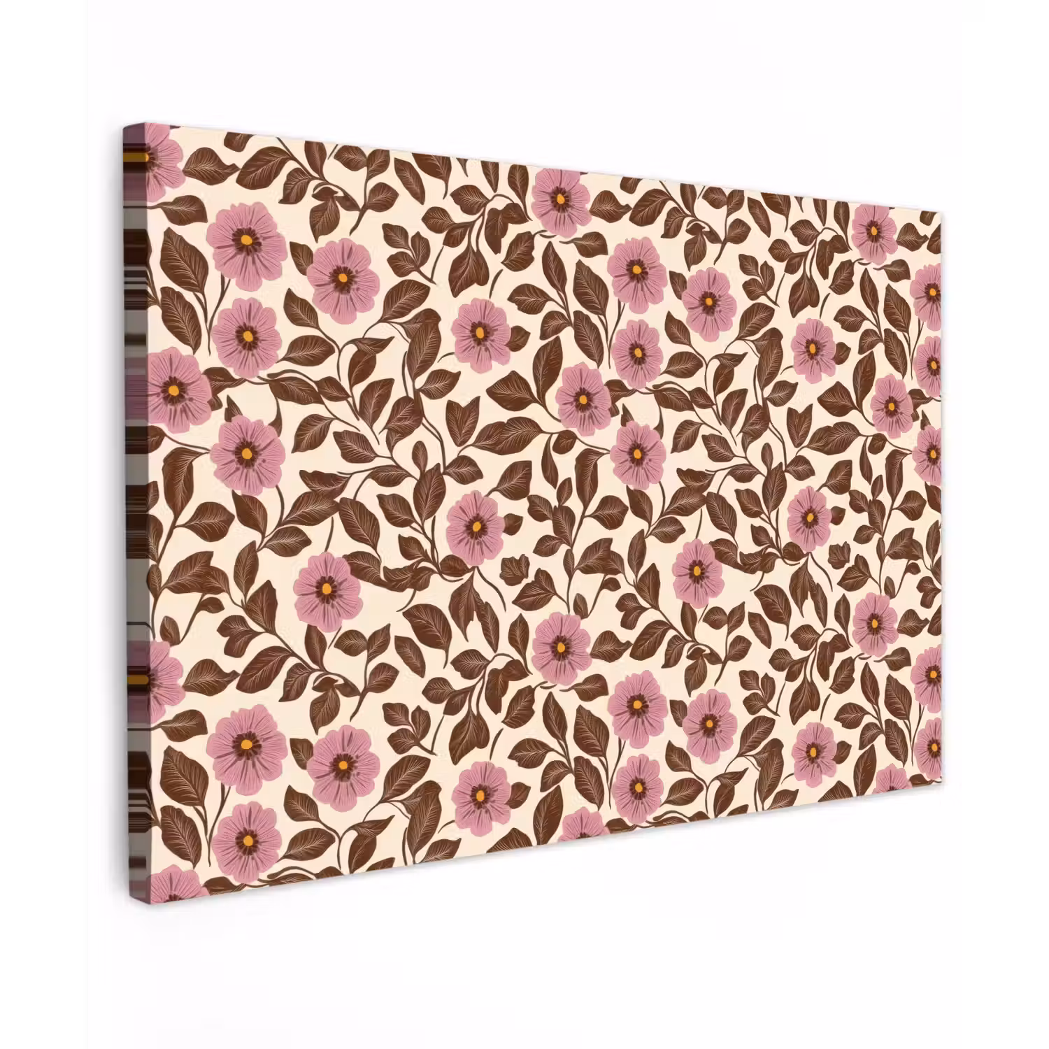 Bloemen - Bladeren - Kleurrijk Tuinposter op houten frame 2 cm dik klein 845 -3d