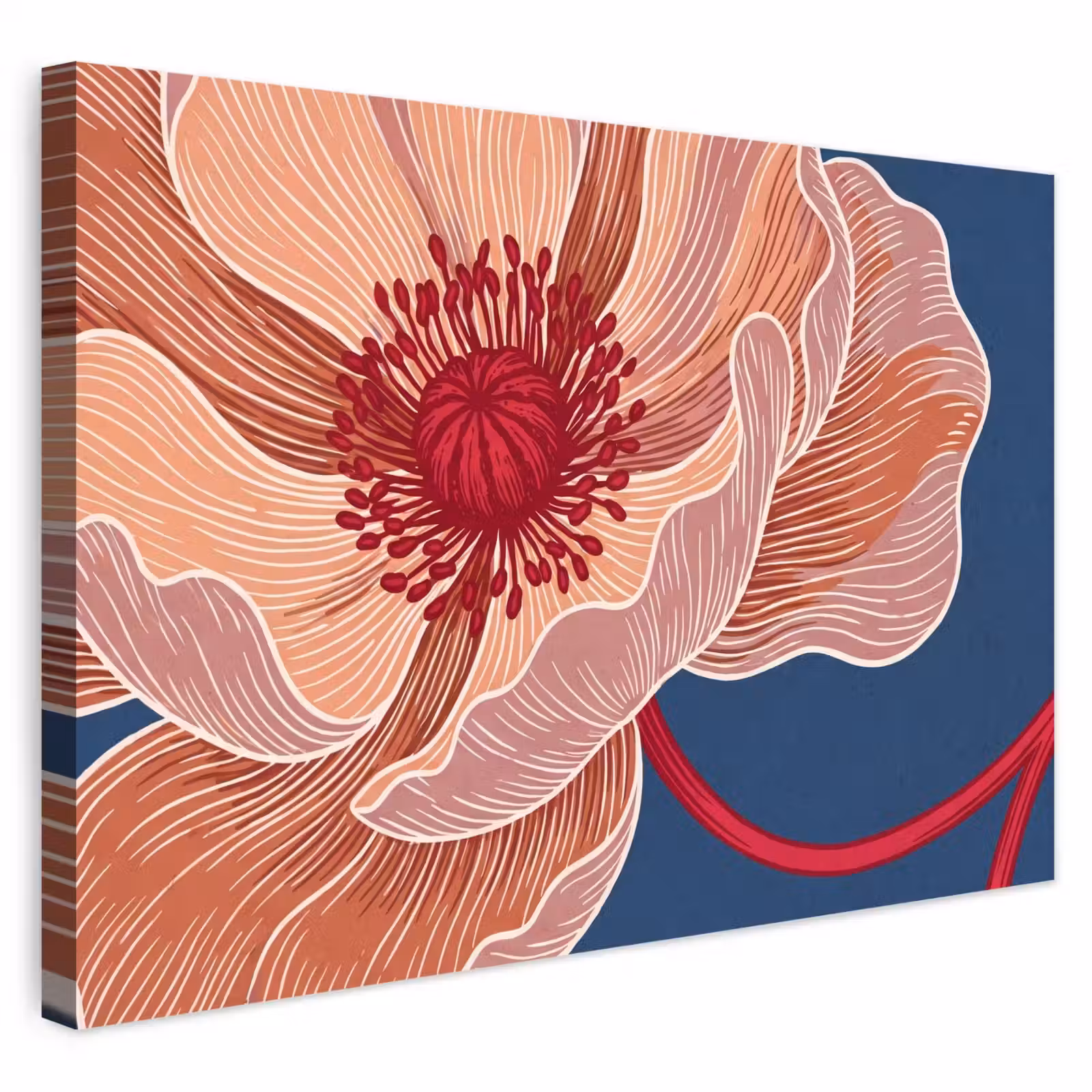 Buiten canvas - Bloemen - Modern - Abstract - Bloemen - Modern - Abstract Tuinposter op houten frame 2 cm dik klein