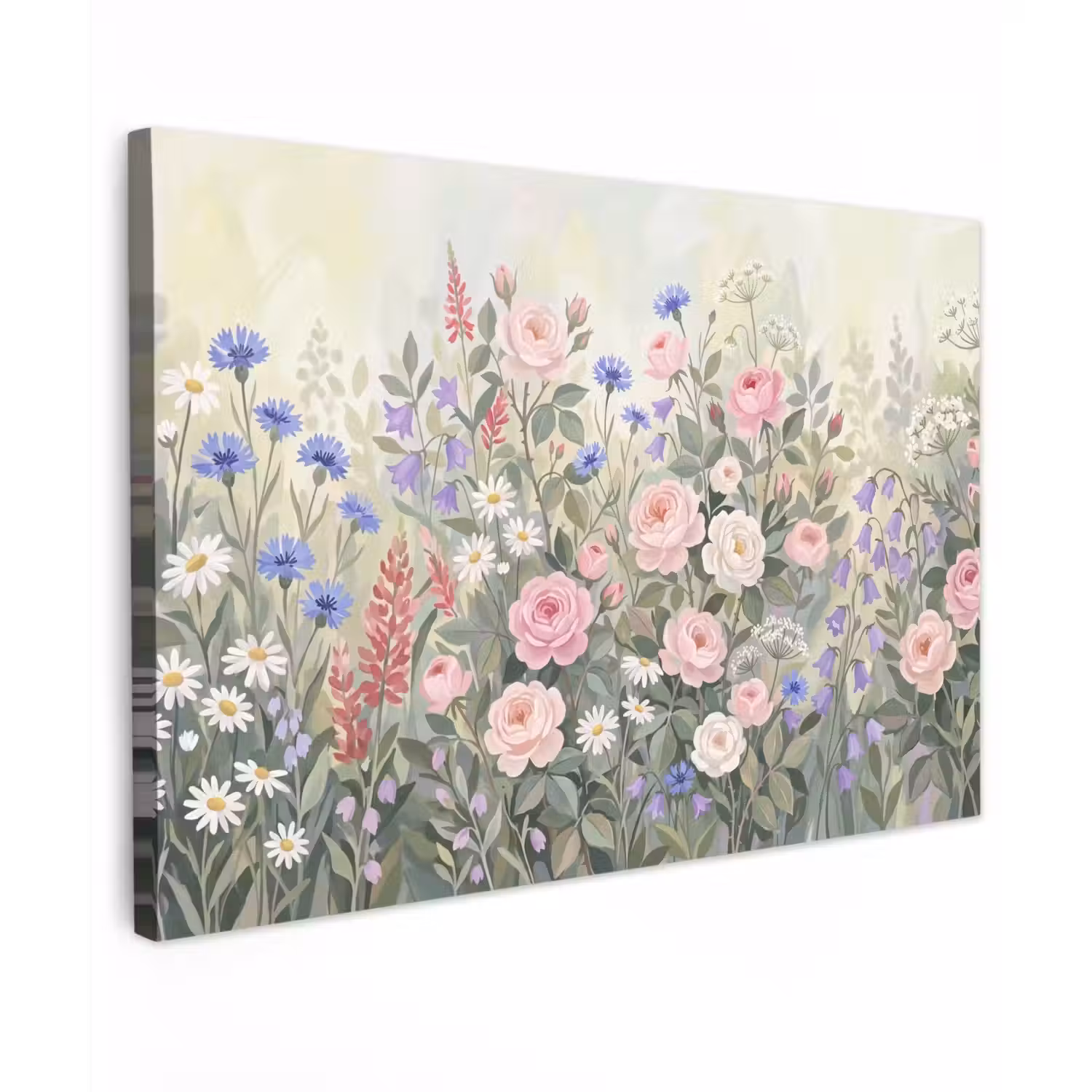 Bloemen - Tuin - Natuur - Kleurrijk Tuinposter op houten frame 2 cm dik klein -3d
