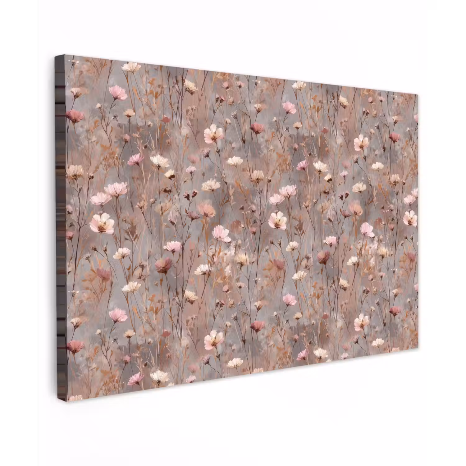 Bloemen - Wild - Pastel Tuinposter op houten frame 2 cm dik klein 845 -3d