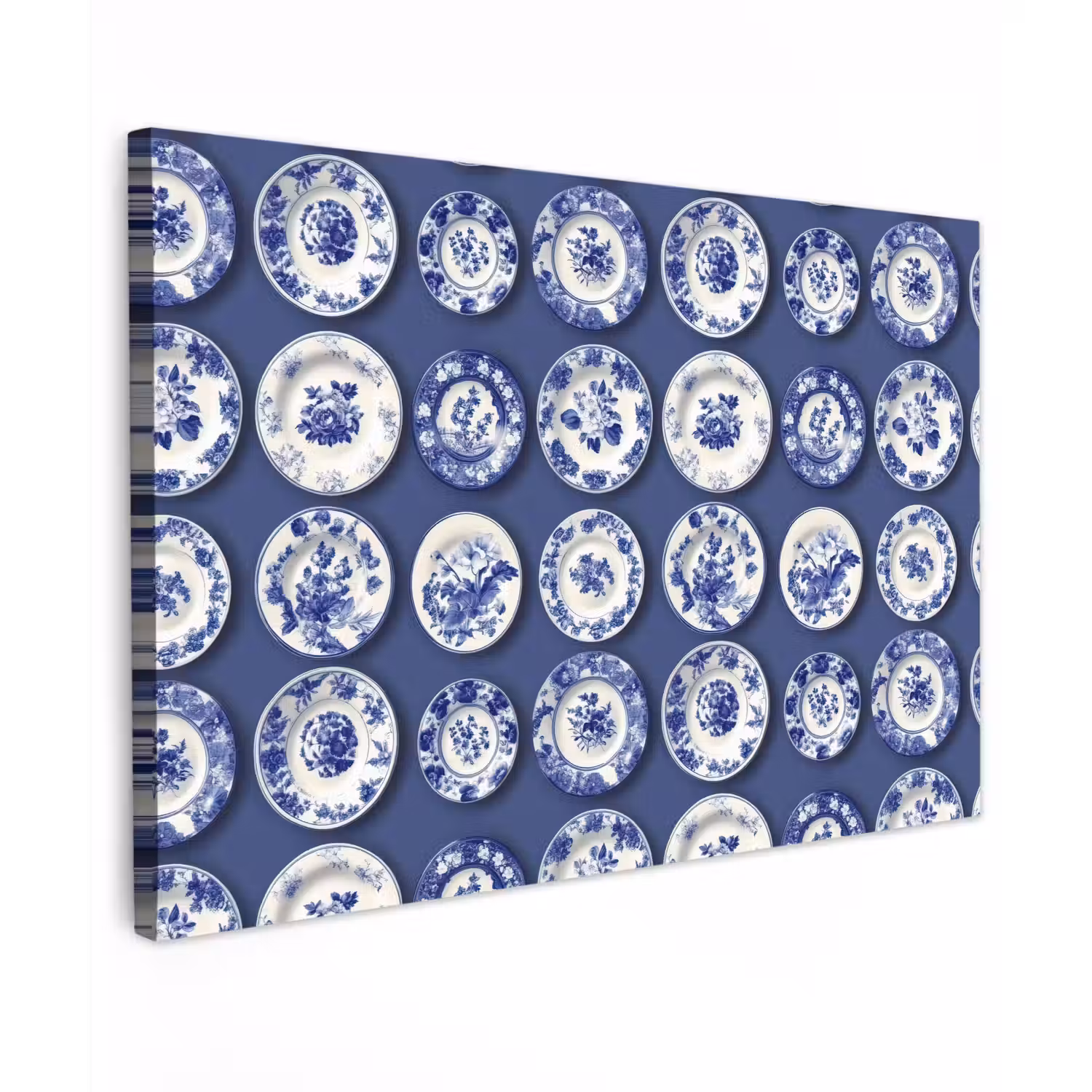 Borden - Floraal - Blauw Tuinposter op houten frame 2 cm dik klein 845 -3d