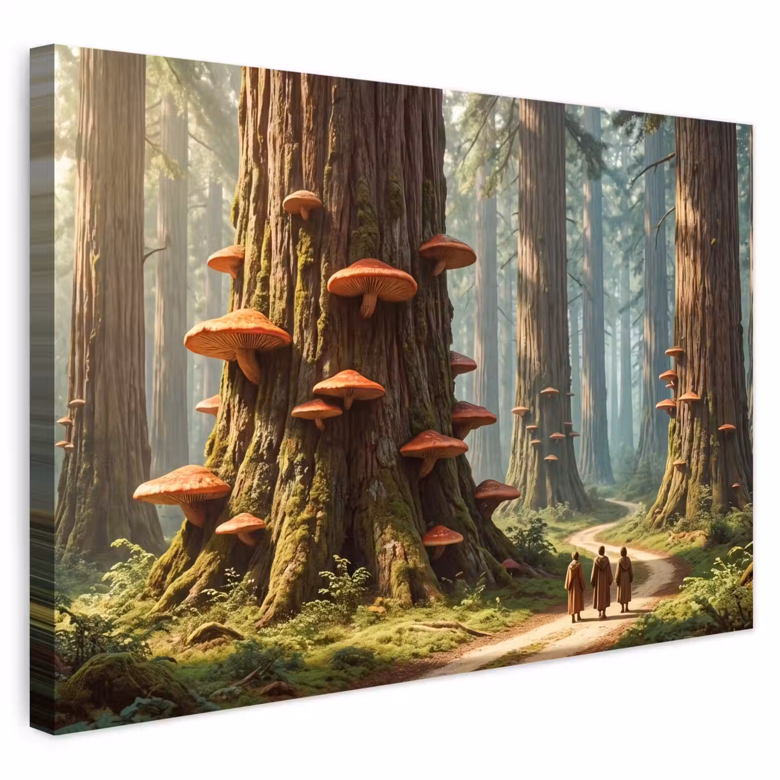 Buiten canvas - Bos - Bomen - Natuur - Bos - Bomen - Natuur Tuinposter op houten frame 2 cm dik klein