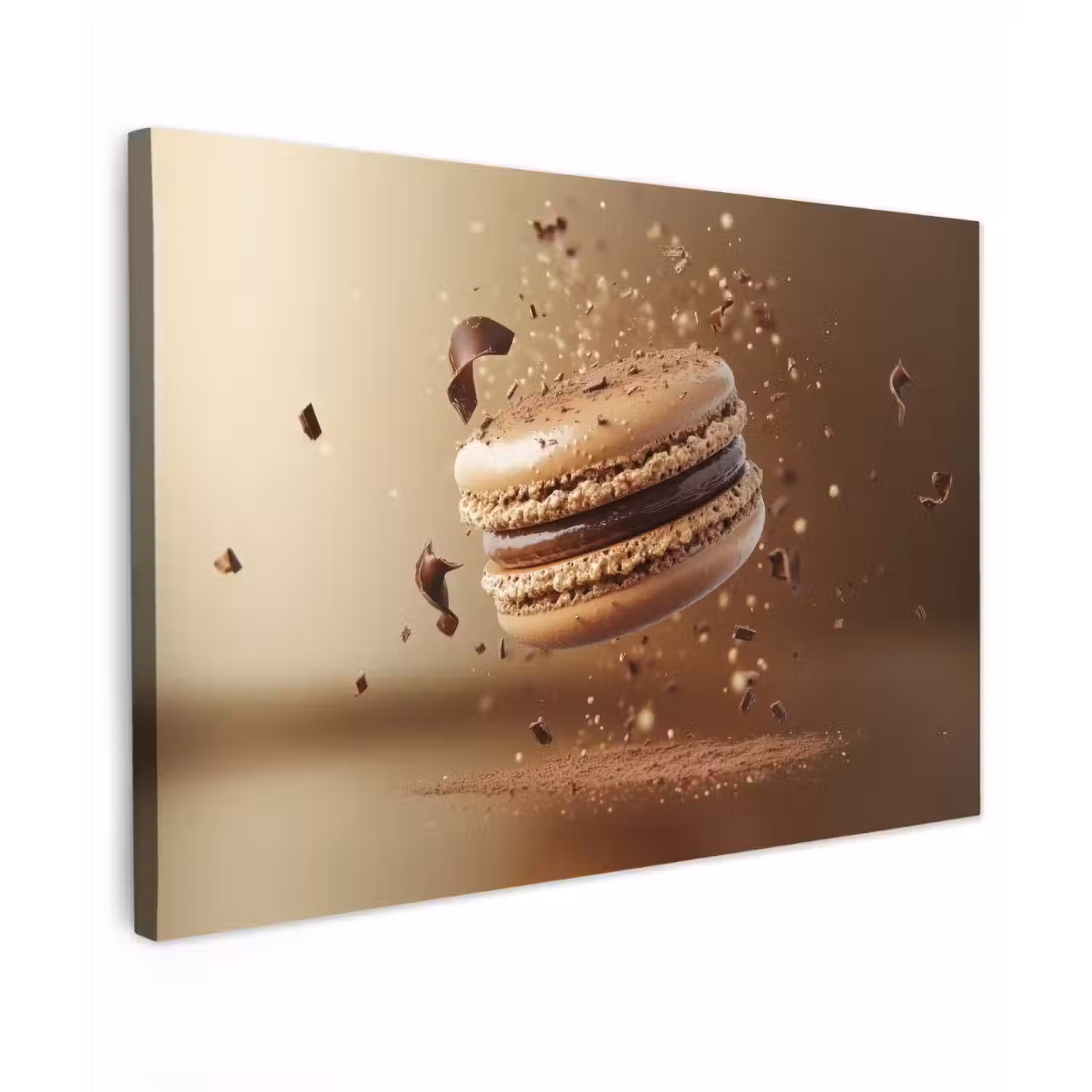 Chocolade - Macarons - Eten - Snoep Tuinposter op houten frame 2 cm dik klein -3d