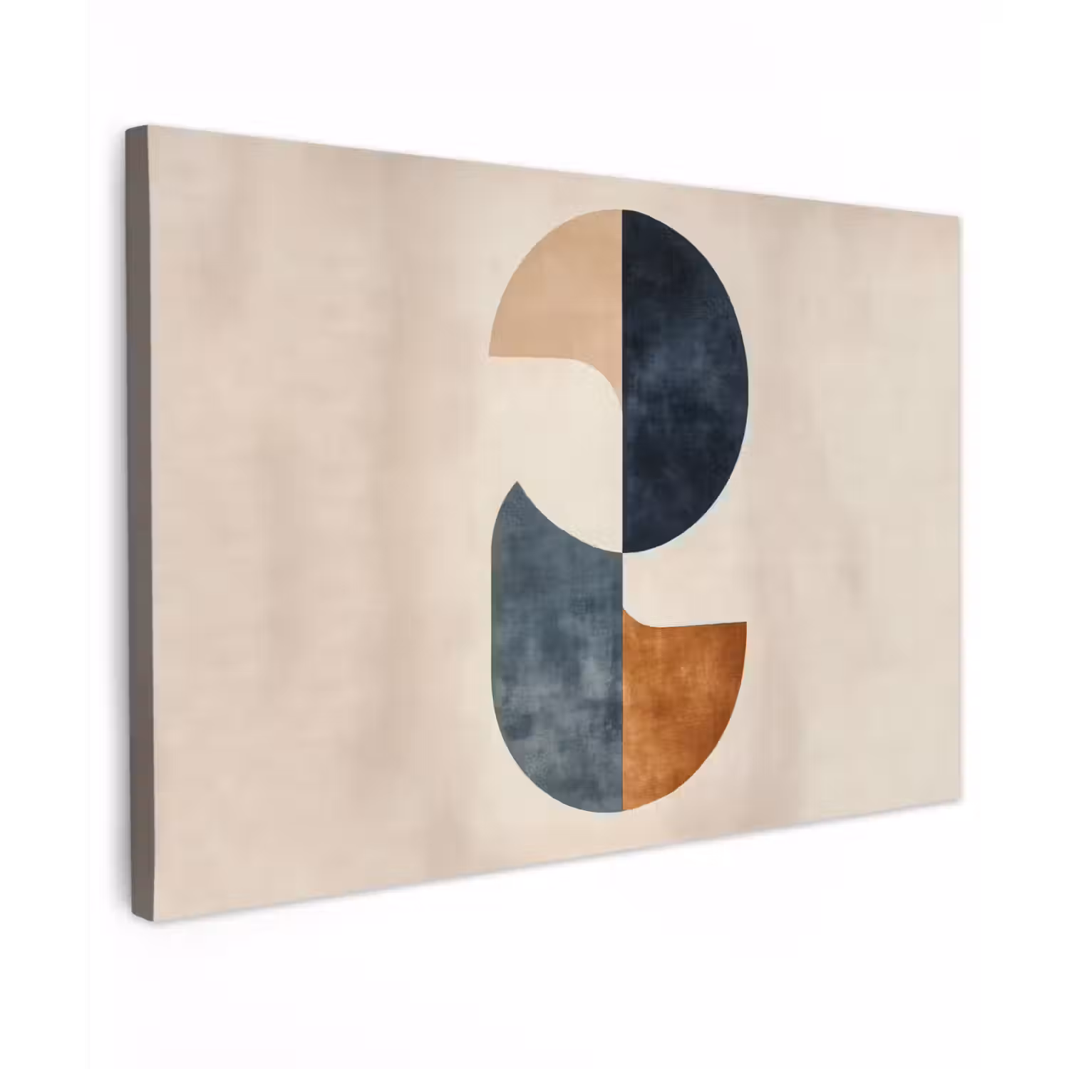 Cirkels - Abstract - Kleurrijk Tuinposter op houten frame 2 cm dik klein -3d