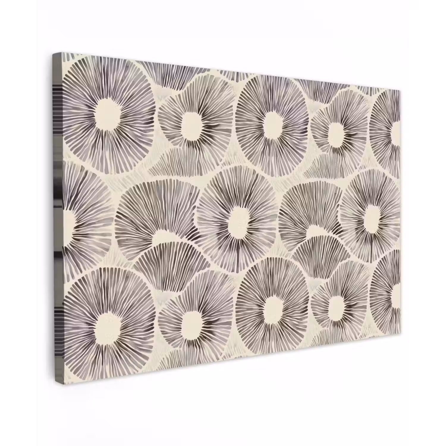 Cirkels - Patroon - Zwart Tuinposter op houten frame 2 cm dik klein 845 -3d