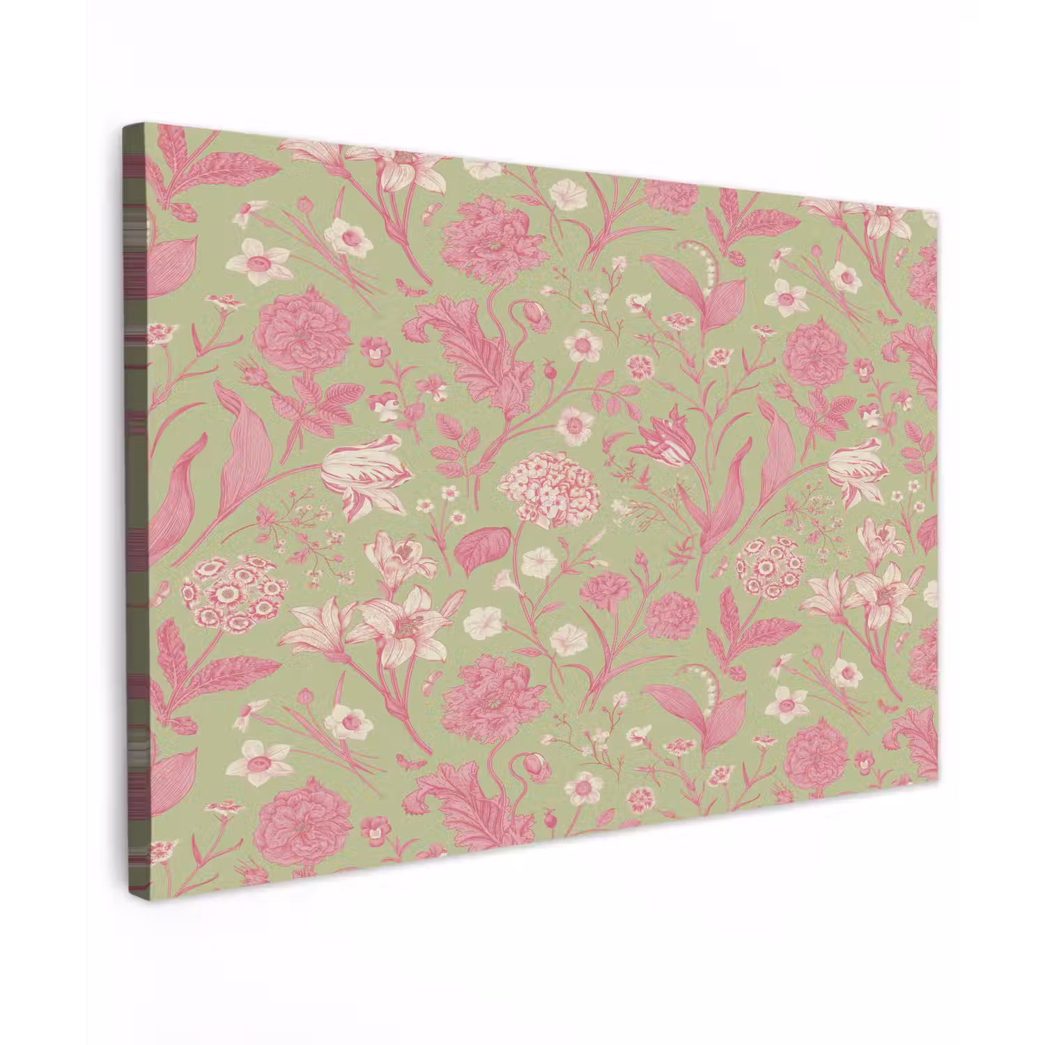 Classic - Pink - Mint Tuinposter op houten frame 2 cm dik klein 845 -3d