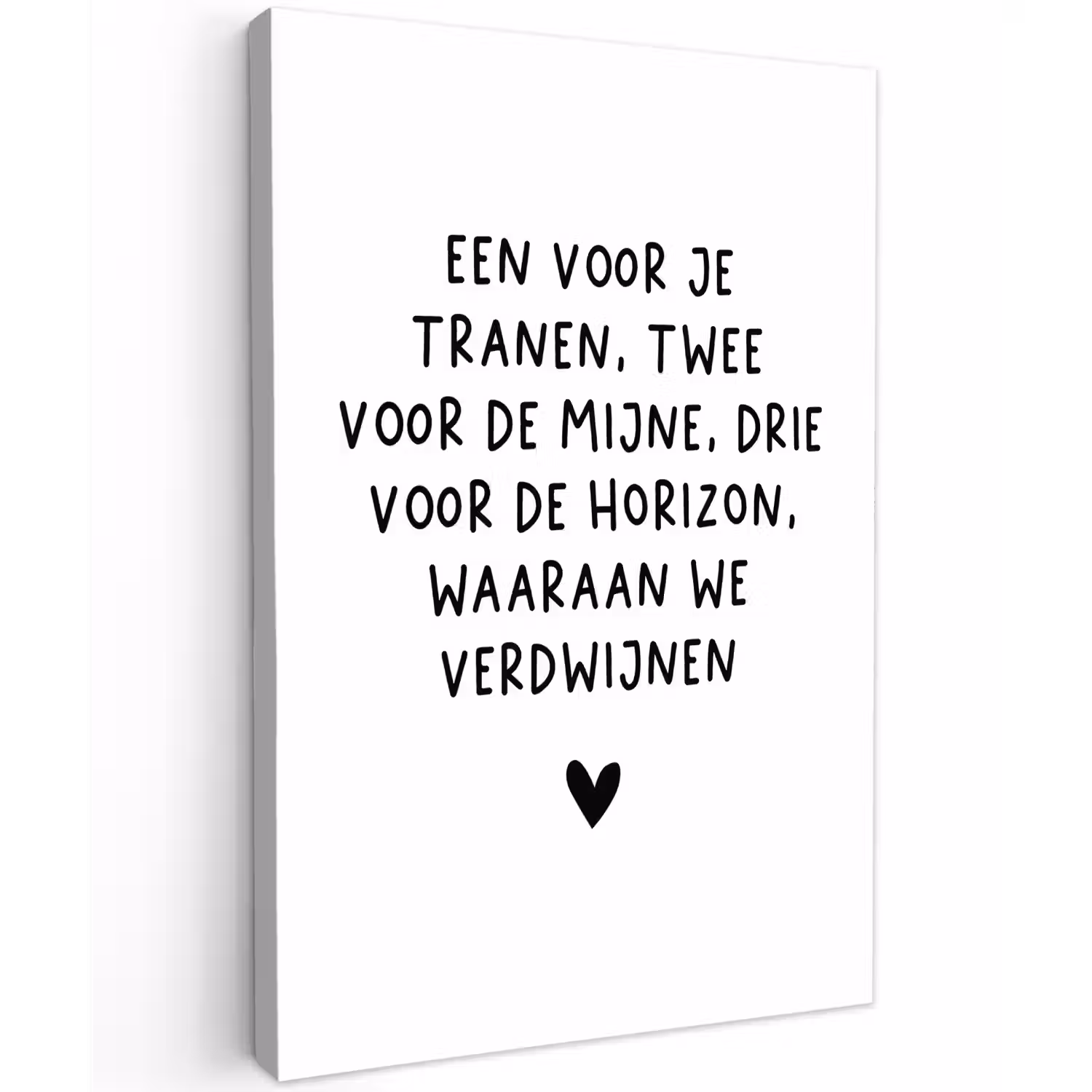 De horizon waaraan we verdwijnen - Quotes - Spreuken - Bløf Tuinposter op houten frame 2 cm dik klein -3d
