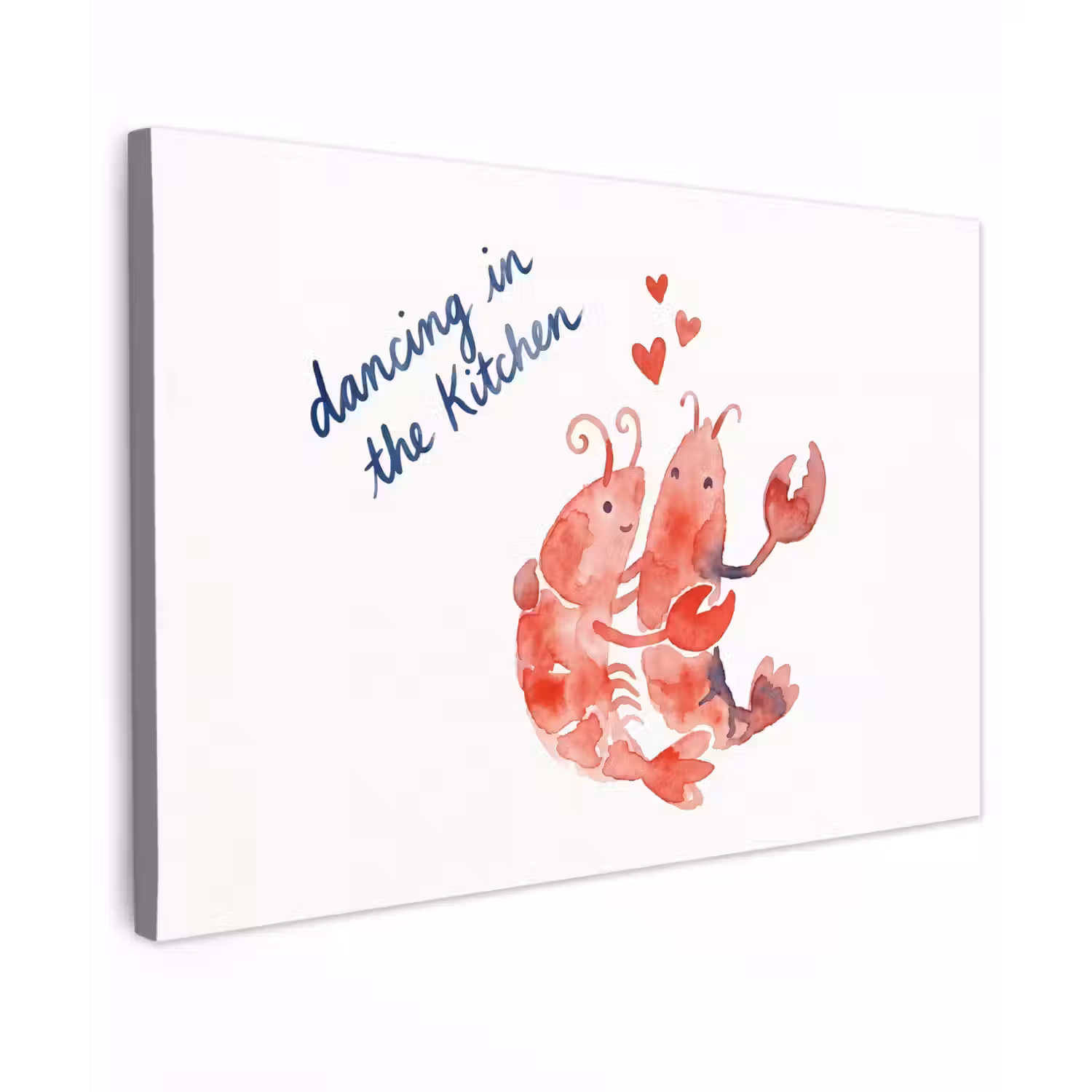 Dier - Dans - Liefde - Waterverf - Rood Tuinposter op houten frame 2 cm dik klein -3d