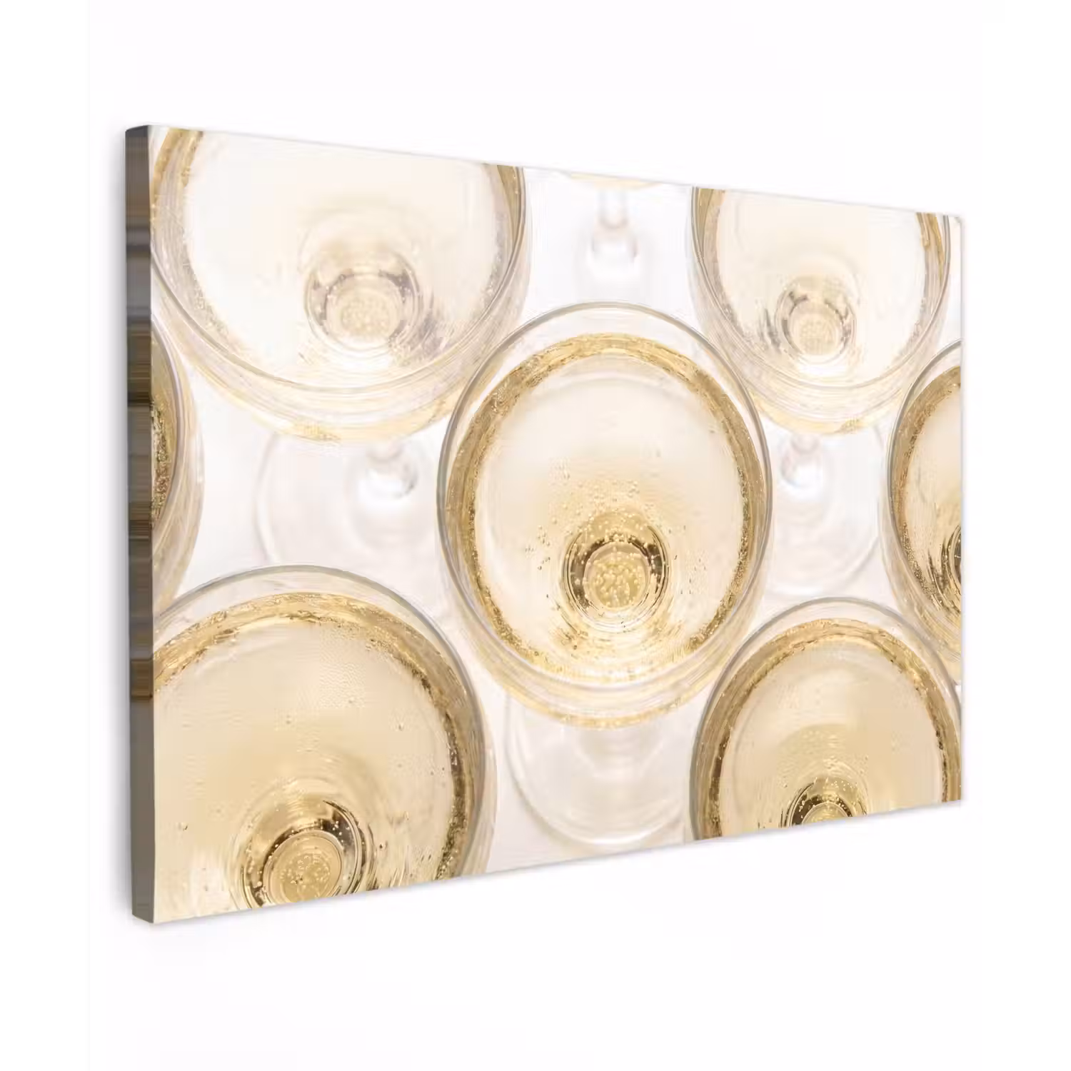Drank - Glazen - Feest - Goud Tuinposter op houten frame 2 cm dik klein -3d