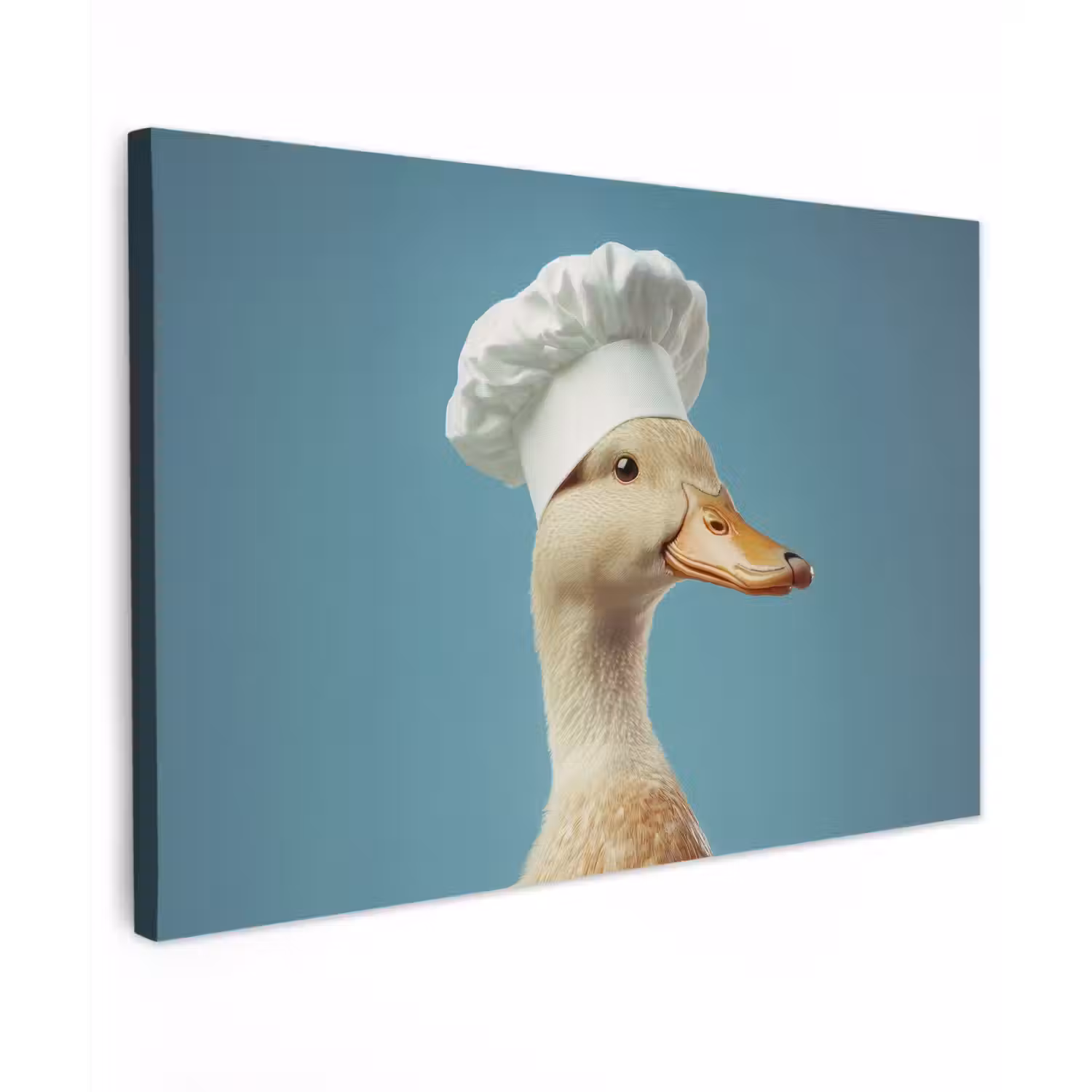 Eend - Koksmuts - Cute - Vogel Tuinposter op houten frame 2 cm dik klein -3d