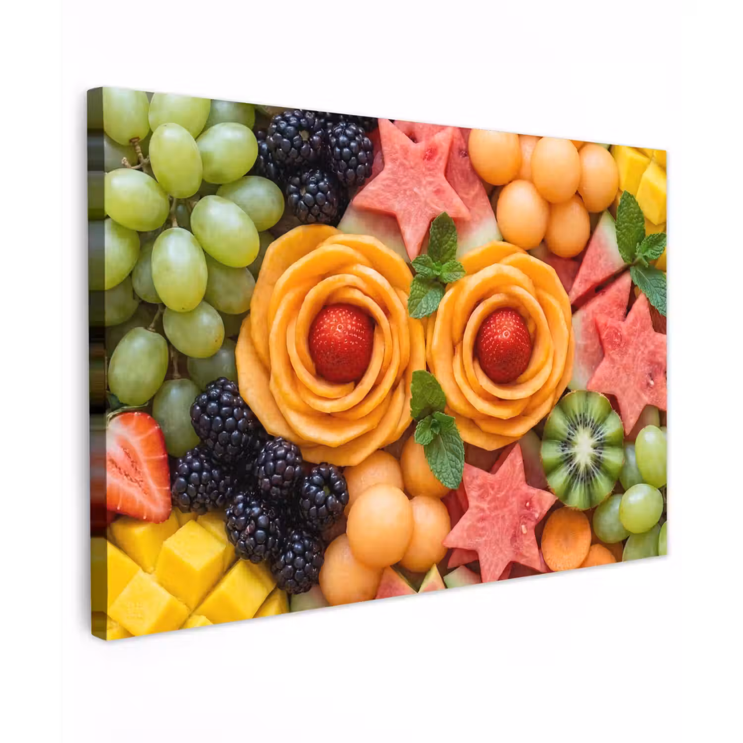 Fruit - Variatie - Kleurrijk - Vers - Eten Tuinposter op houten frame 2 cm dik klein -3d