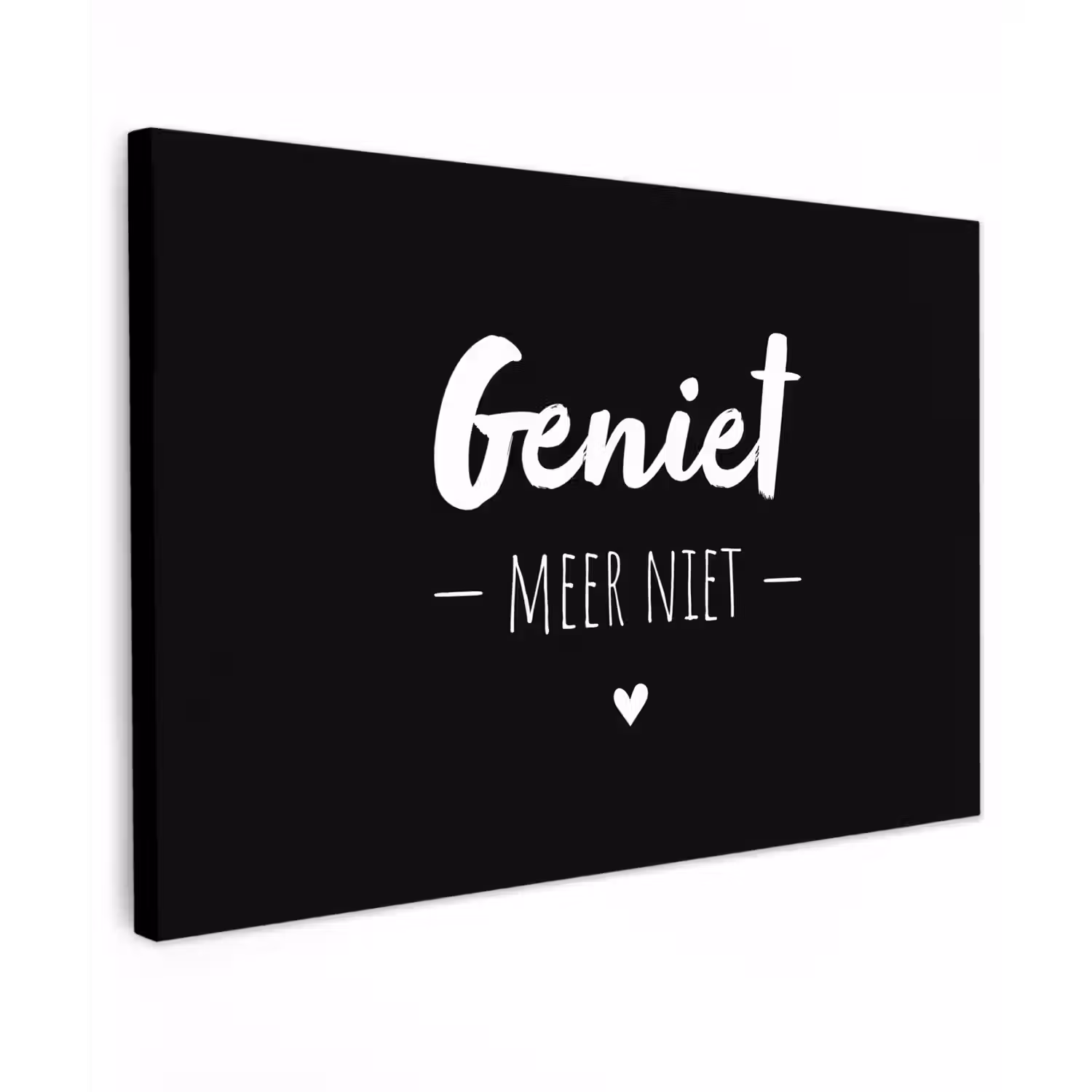 Geniet meer niet - Quotes - Genieten - Tekst Tuinposter op houten frame 2 cm dik klein -3d