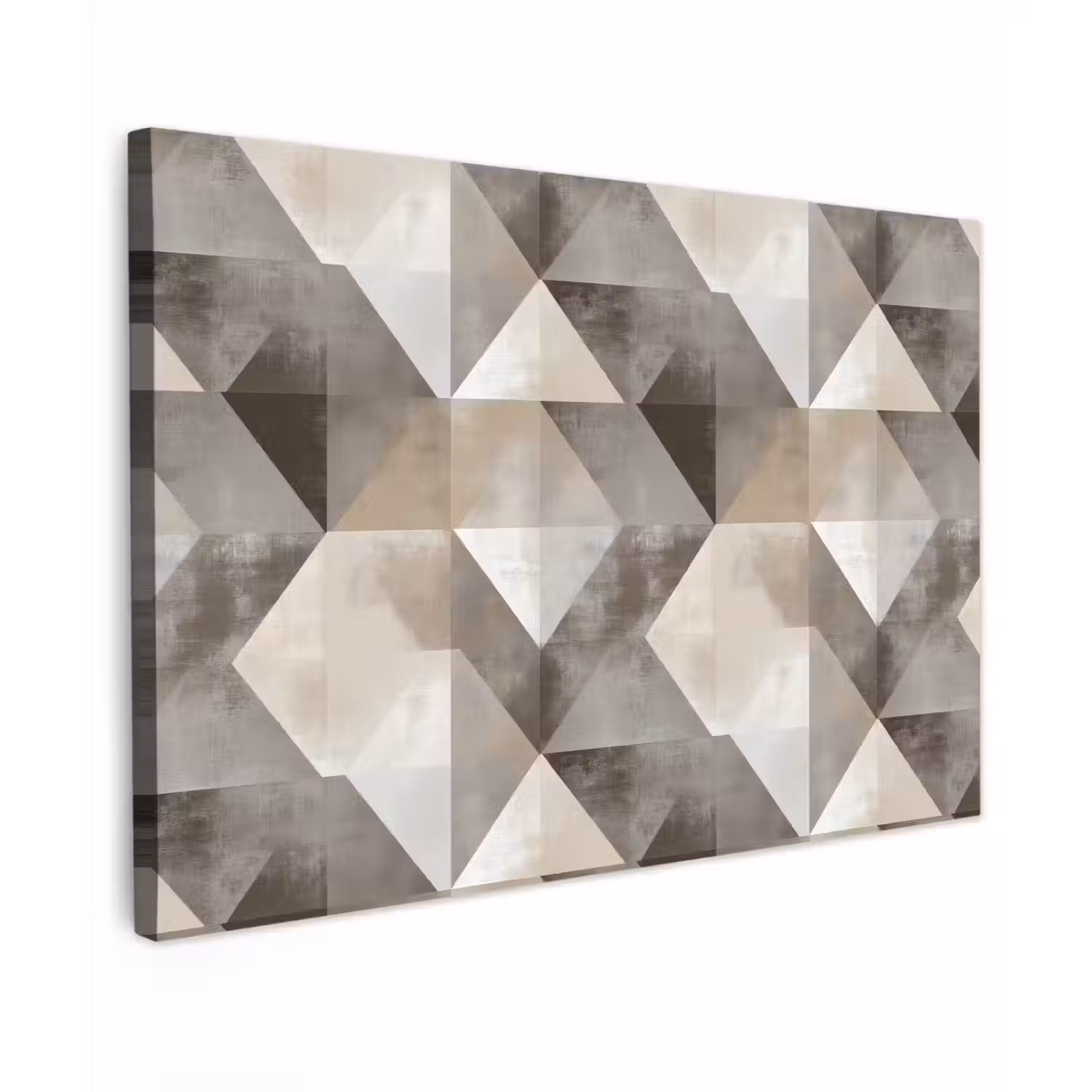 Geometrisch - Motief - Aardetinten Tuinposter op houten frame 2 cm dik klein 845 -3d