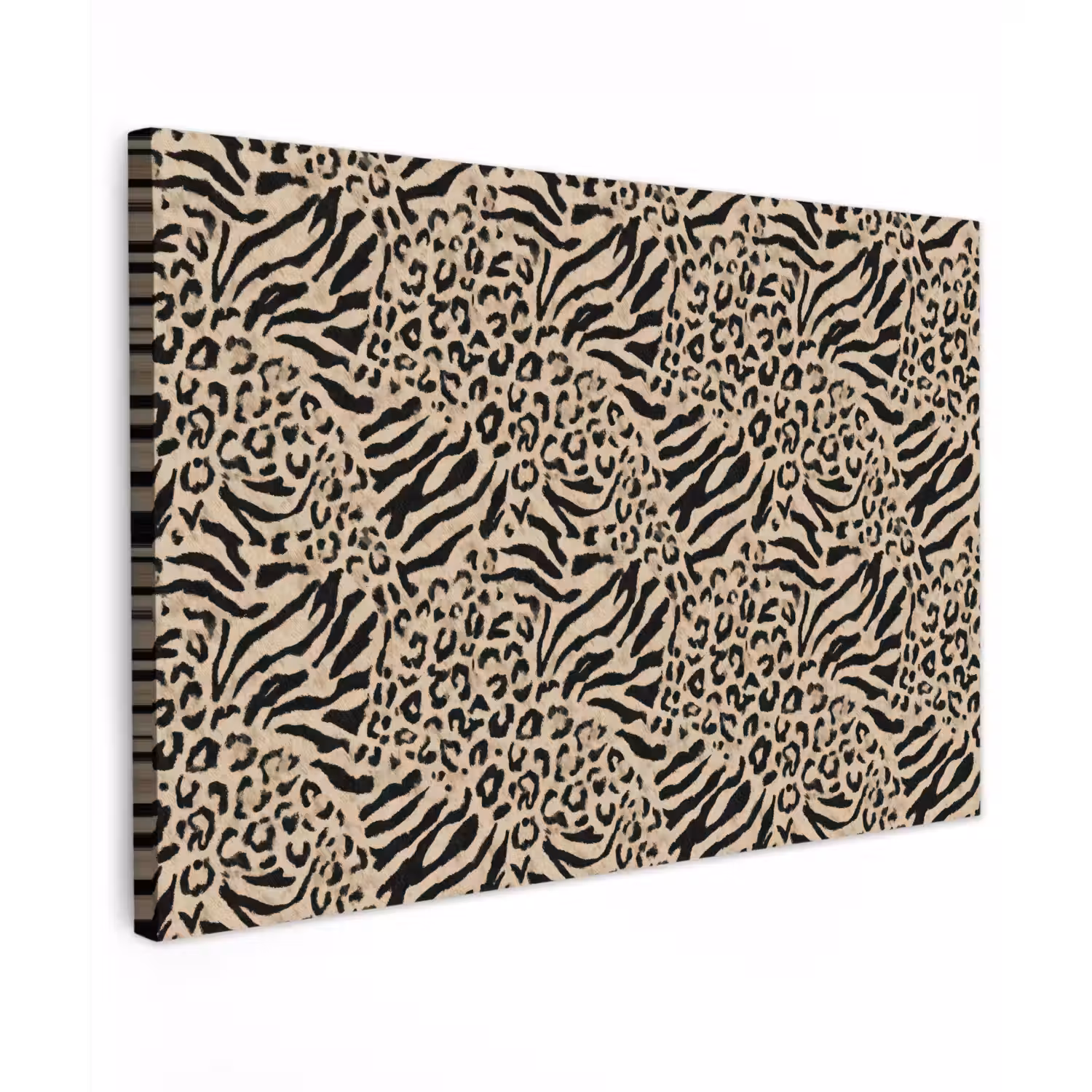 Giraf - Zebra - Motief - Bruin Tuinposter op houten frame 2 cm dik klein 845 -3d