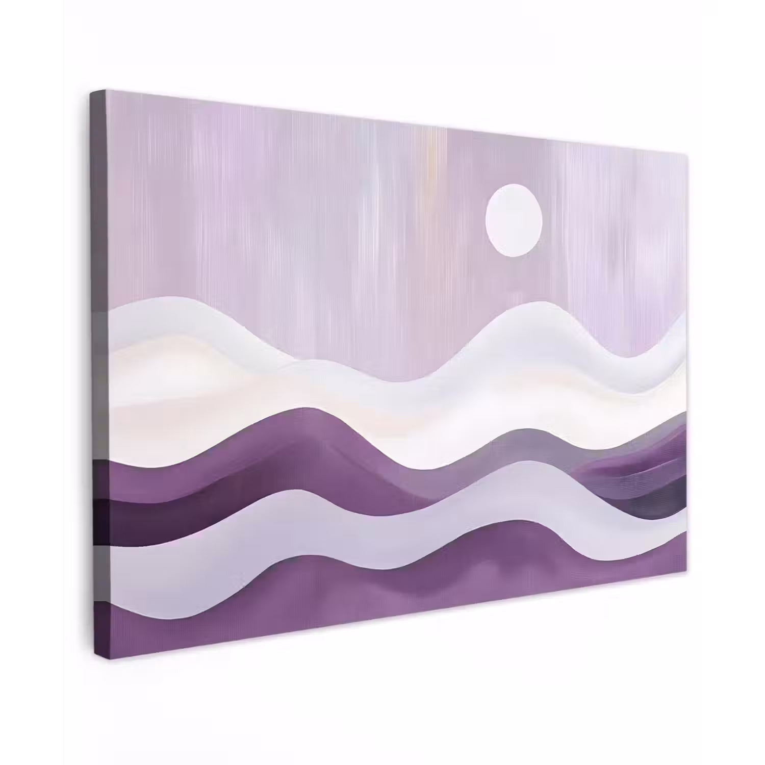Golven - Heuvels - Abstract - Paars Tuinposter op houten frame 2 cm dik klein -3d