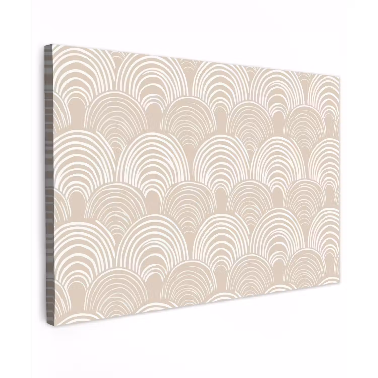 Golven - Structuur - Beige Tuinposter op houten frame 2 cm dik klein 845 -3d