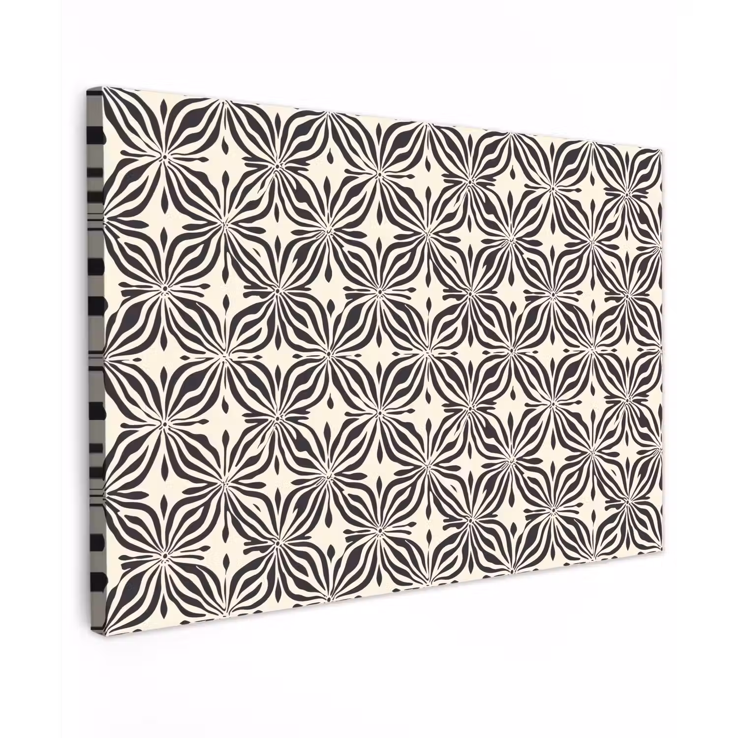 Grafisch - Patroon - Zwart Tuinposter op houten frame 2 cm dik klein 845 -3d