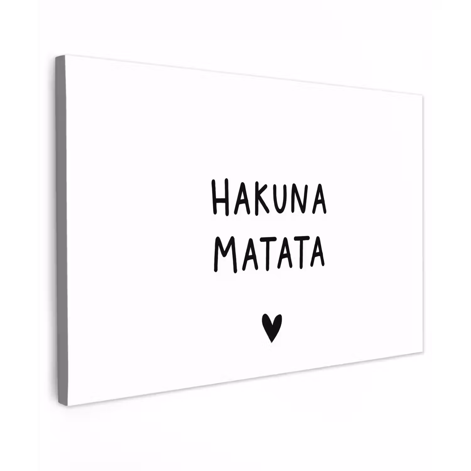 Hakuna matata - Spreuken - Quotes Tuinposter op houten frame 2 cm dik klein -3d